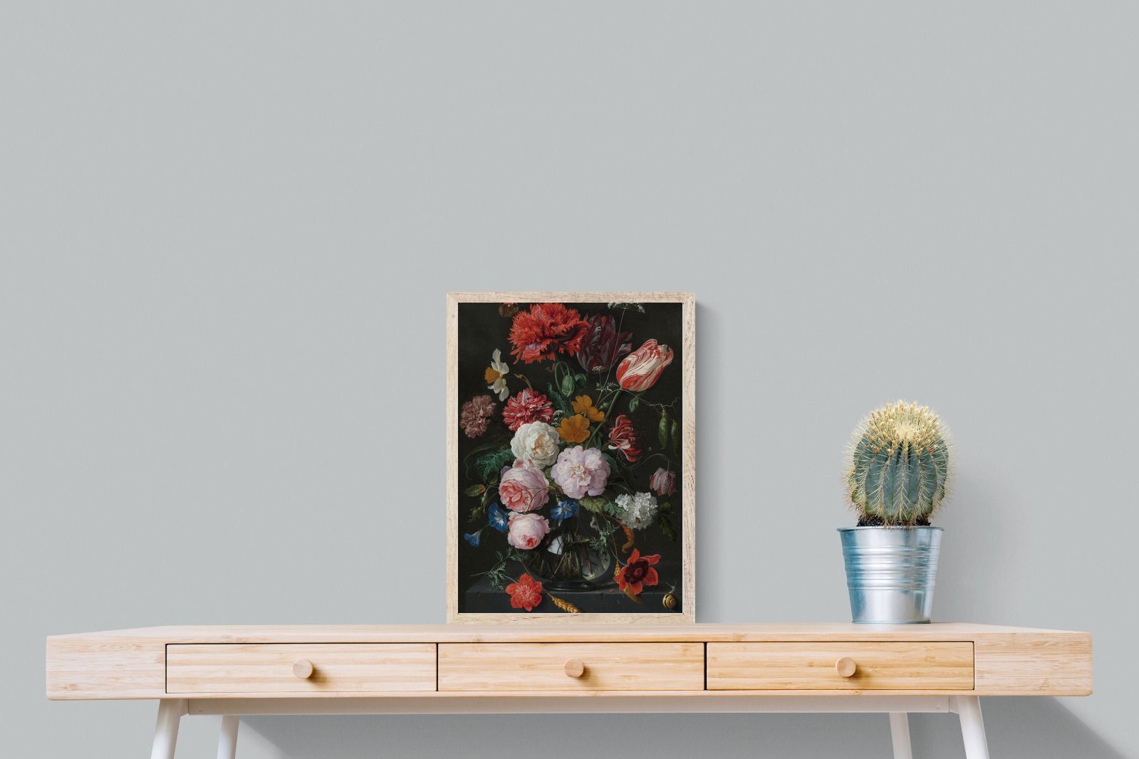 Pixalot Still Life with Flowers in a Glass Vase