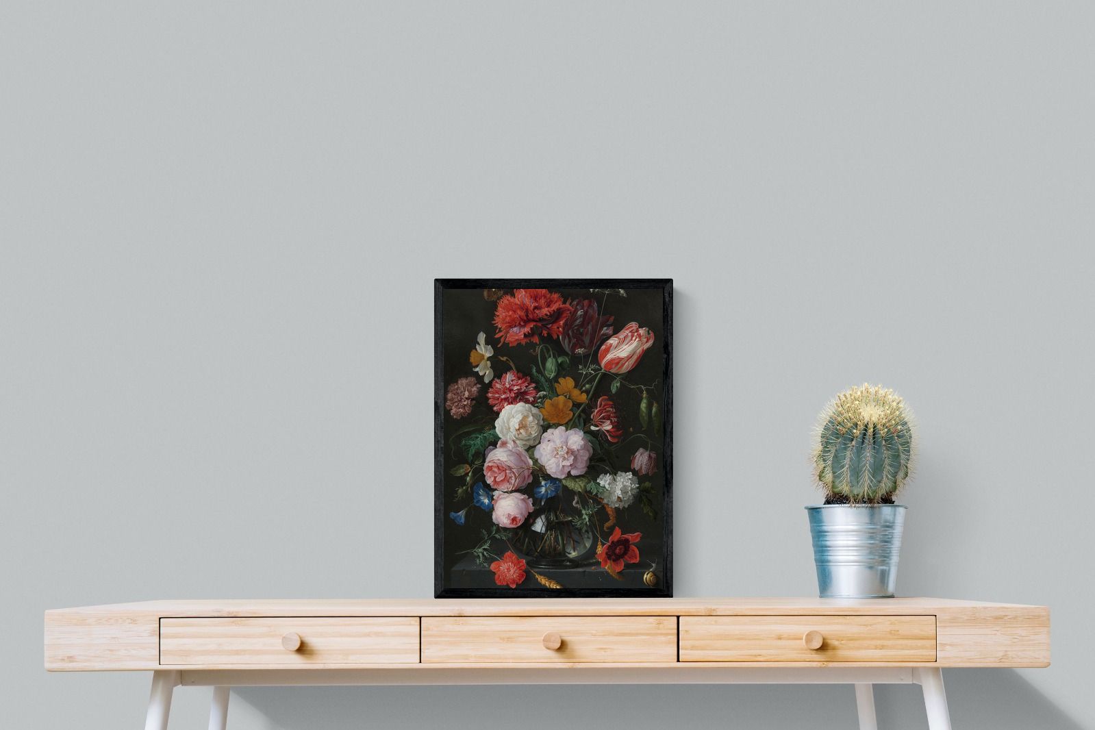 Pixalot Still Life with Flowers in a Glass Vase