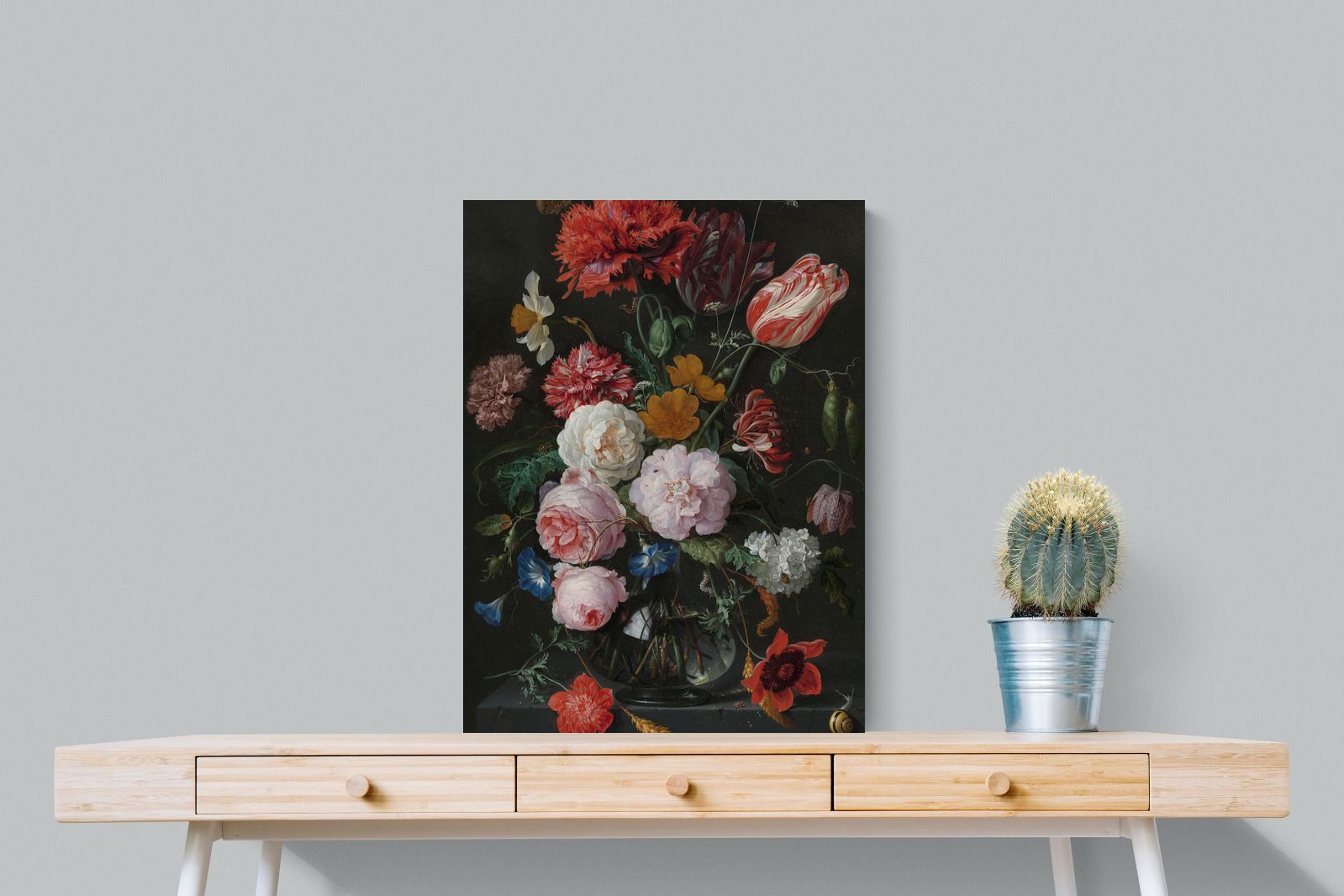 Pixalot Still Life with Flowers in a Glass Vase