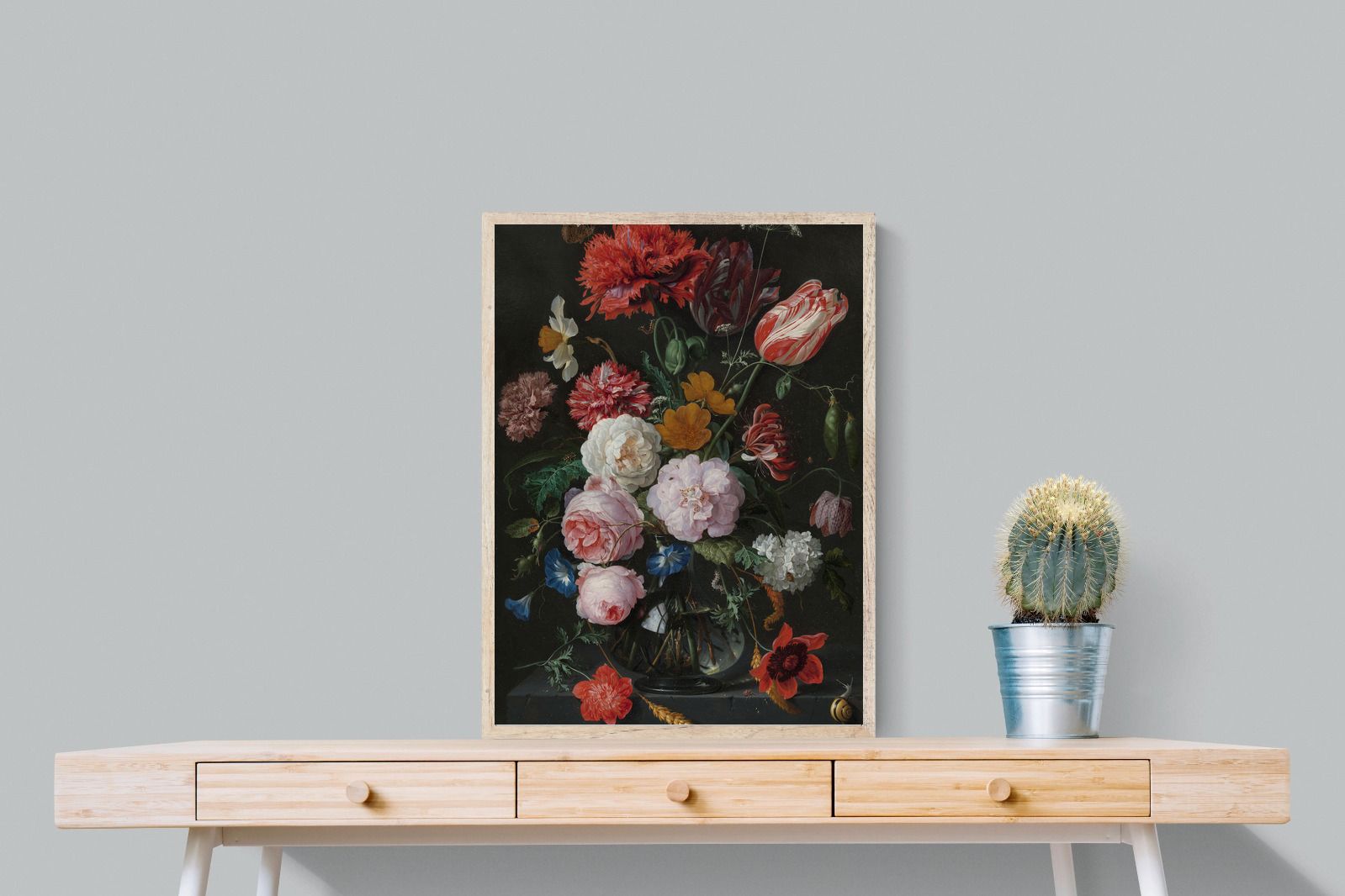 Pixalot Still Life with Flowers in a Glass Vase