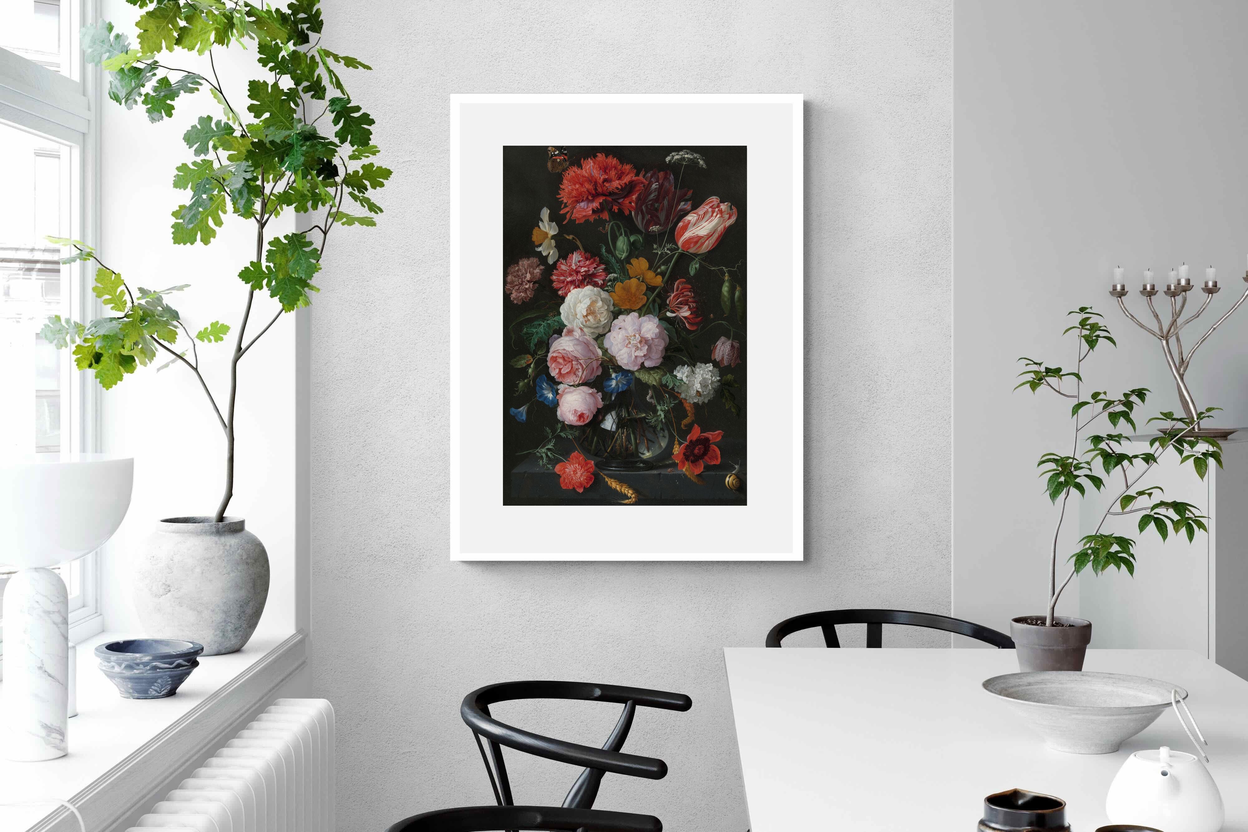 Pixalot Still Life with Flowers in a Glass Vase