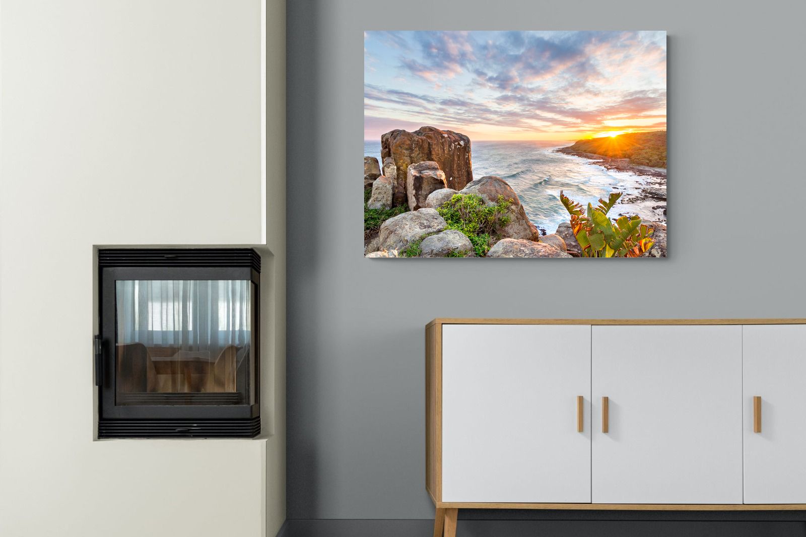 Pixalot Sunrise Over Rocky Bluff