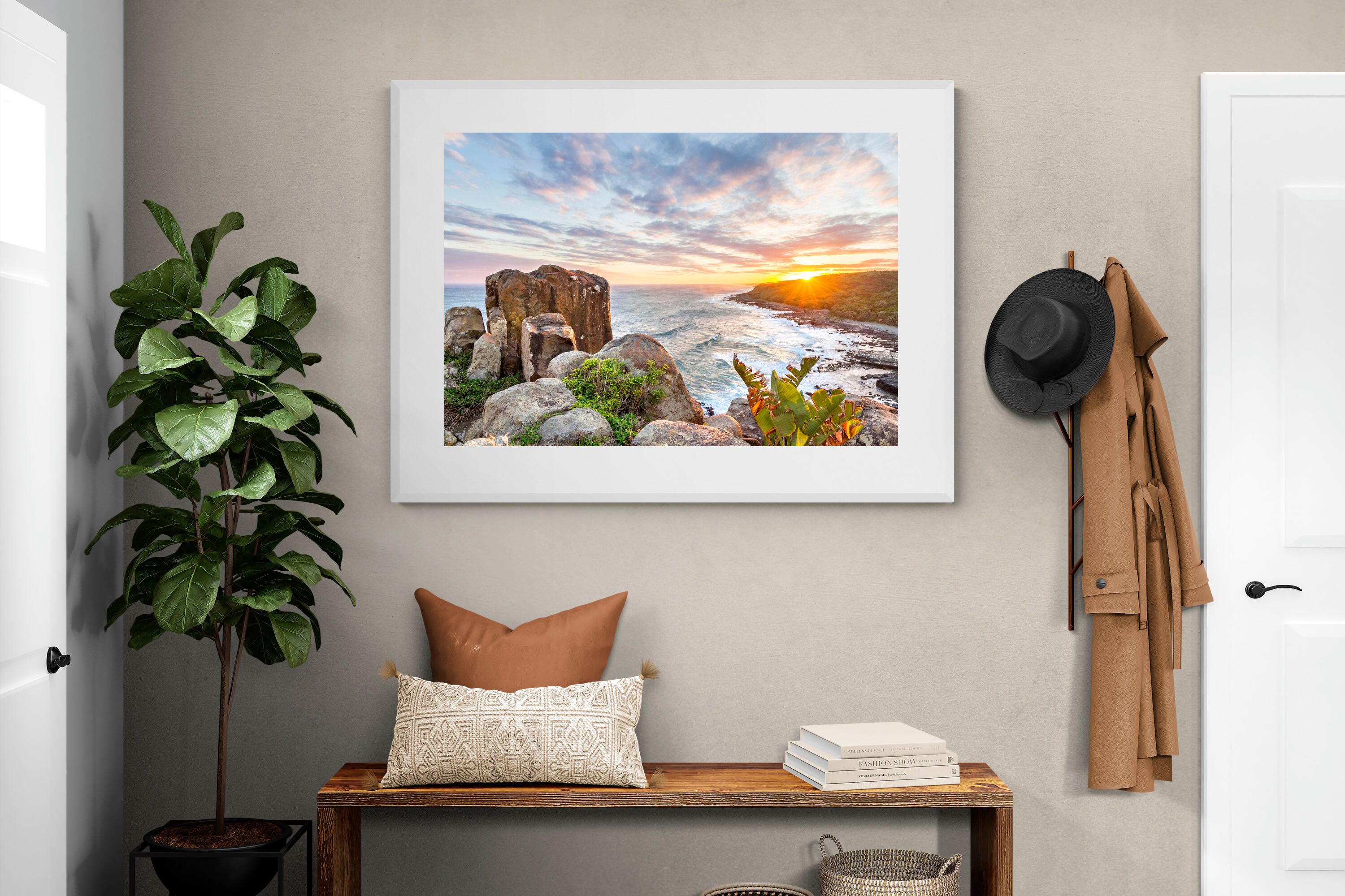 Pixalot Sunrise Over Rocky Bluff