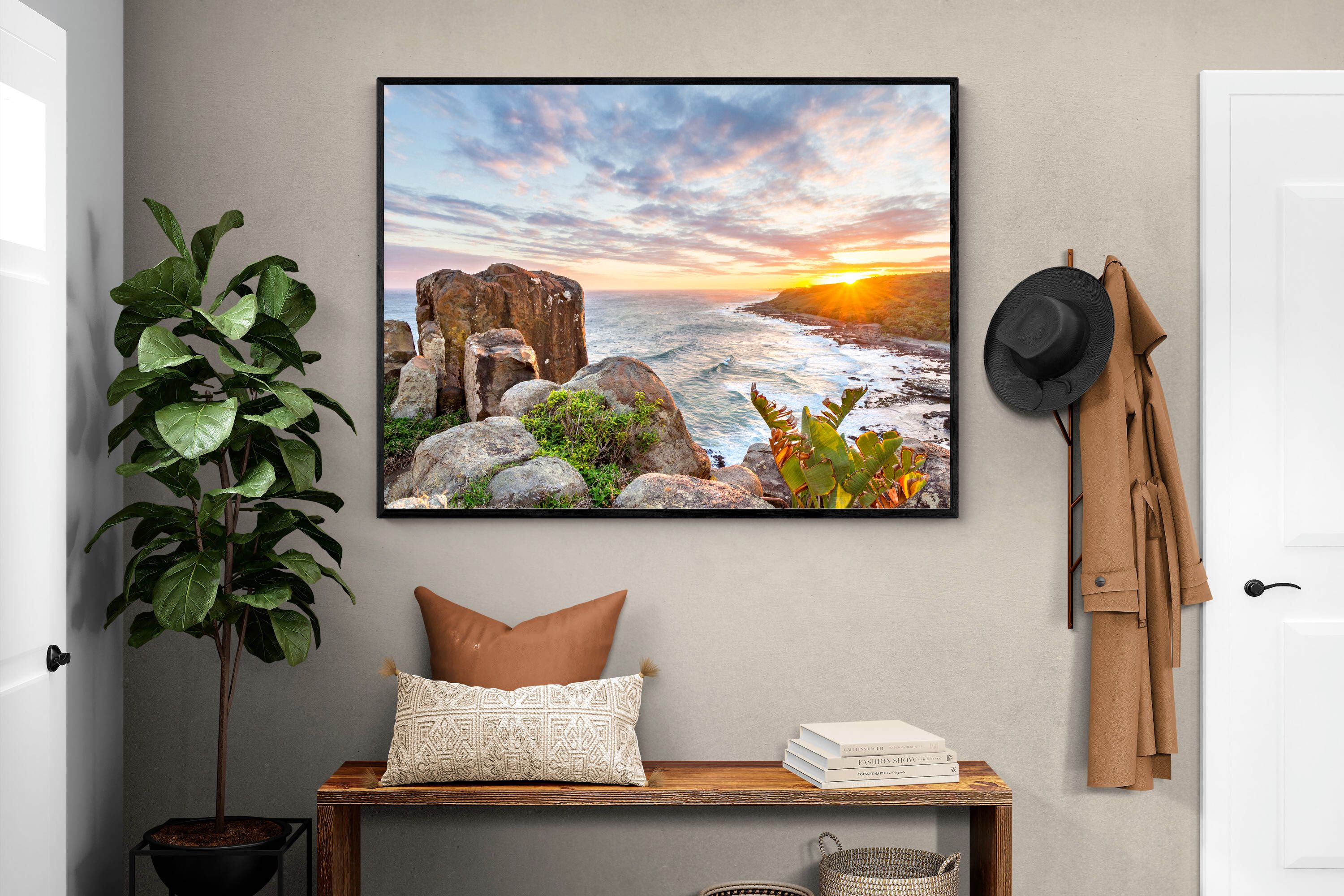 Pixalot Sunrise Over Rocky Bluff