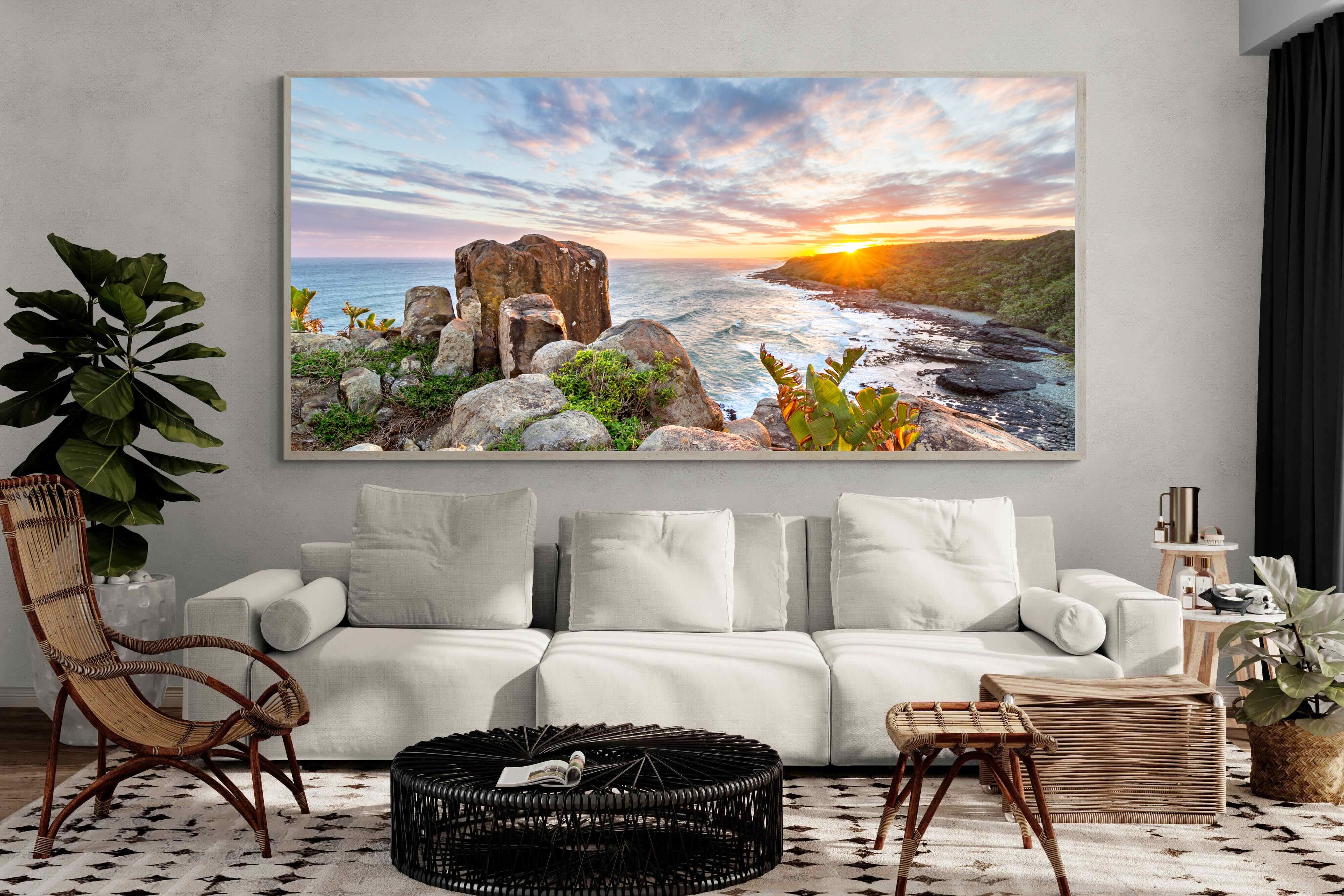 Pixalot Sunrise Over Rocky Bluff