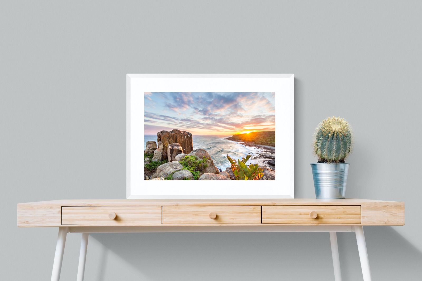 Pixalot Sunrise Over Rocky Bluff