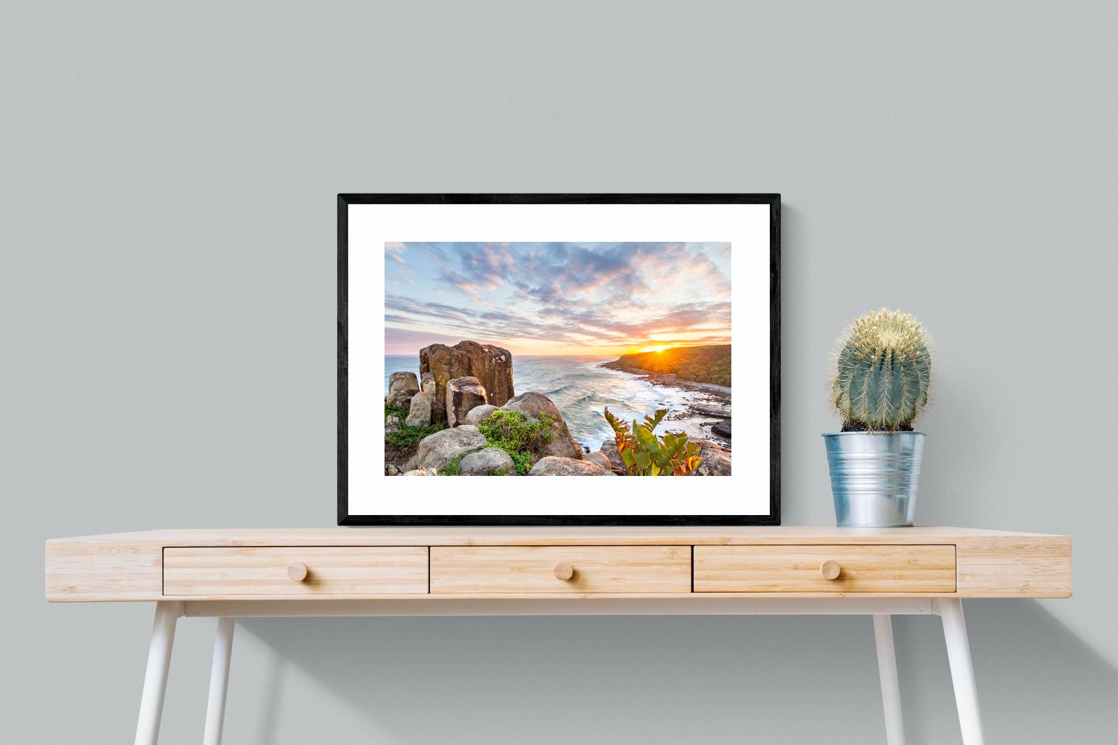 Pixalot Sunrise Over Rocky Bluff