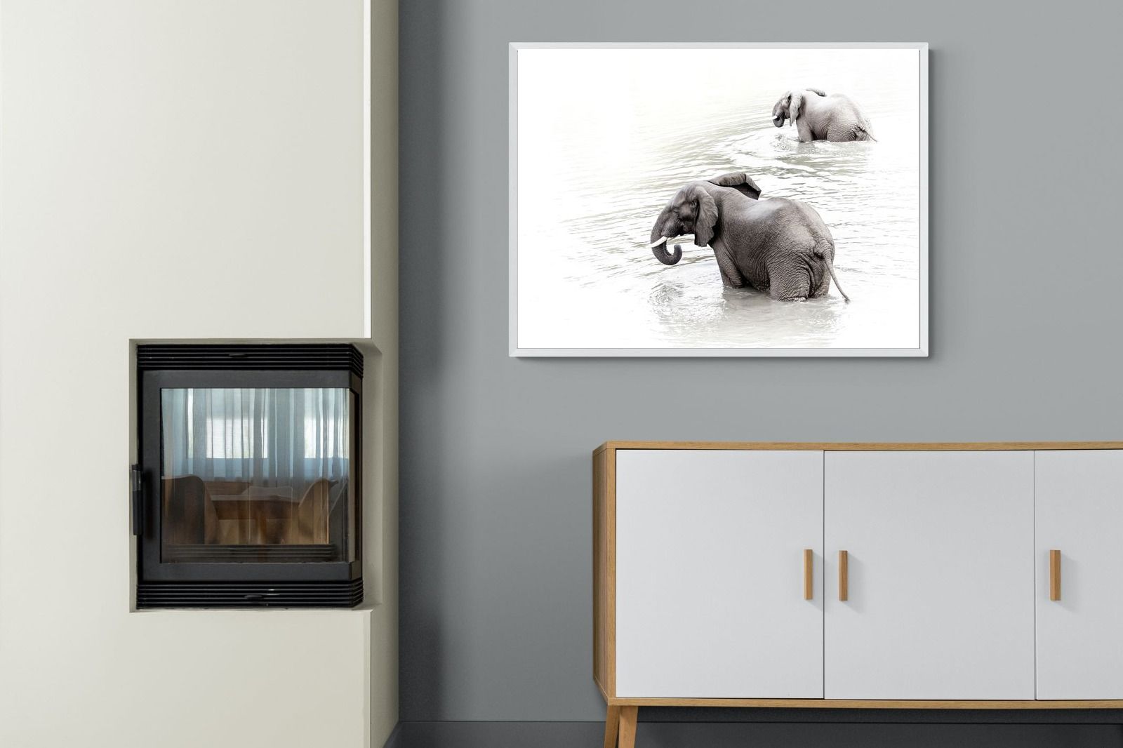 Pixalot Swimming Elephants (Landscape)