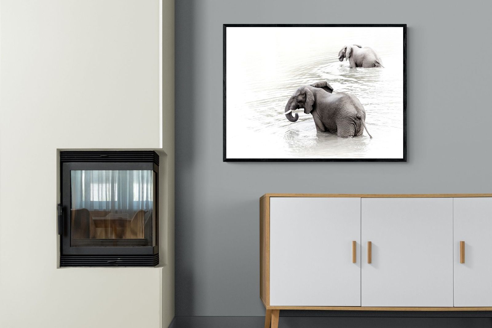 Pixalot Swimming Elephants (Landscape)