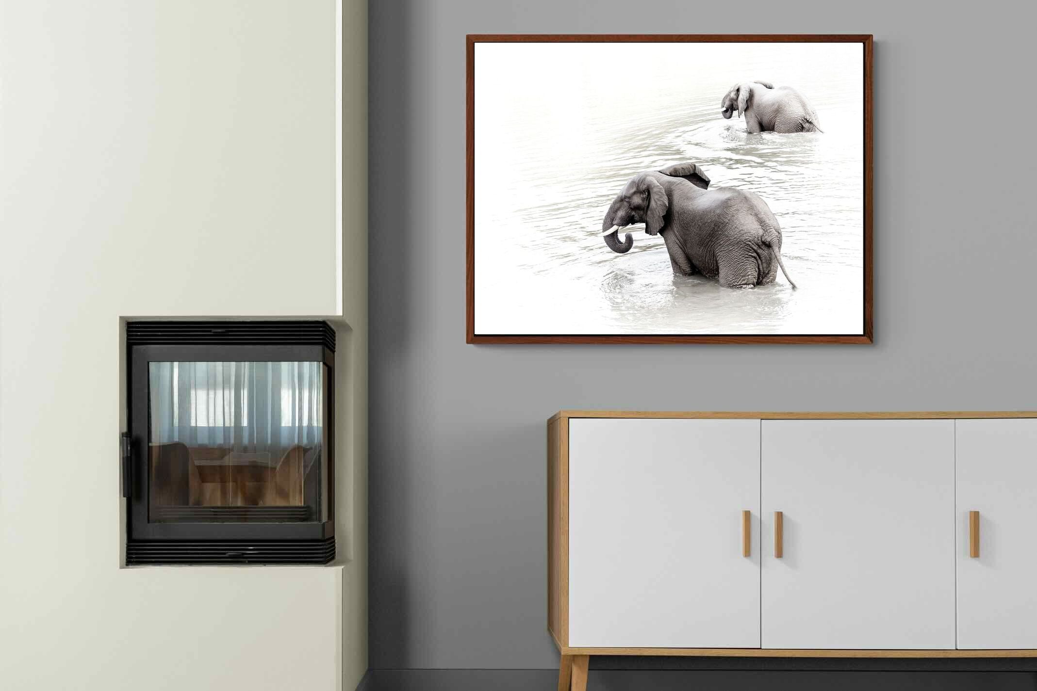 Pixalot Swimming Elephants (Landscape)