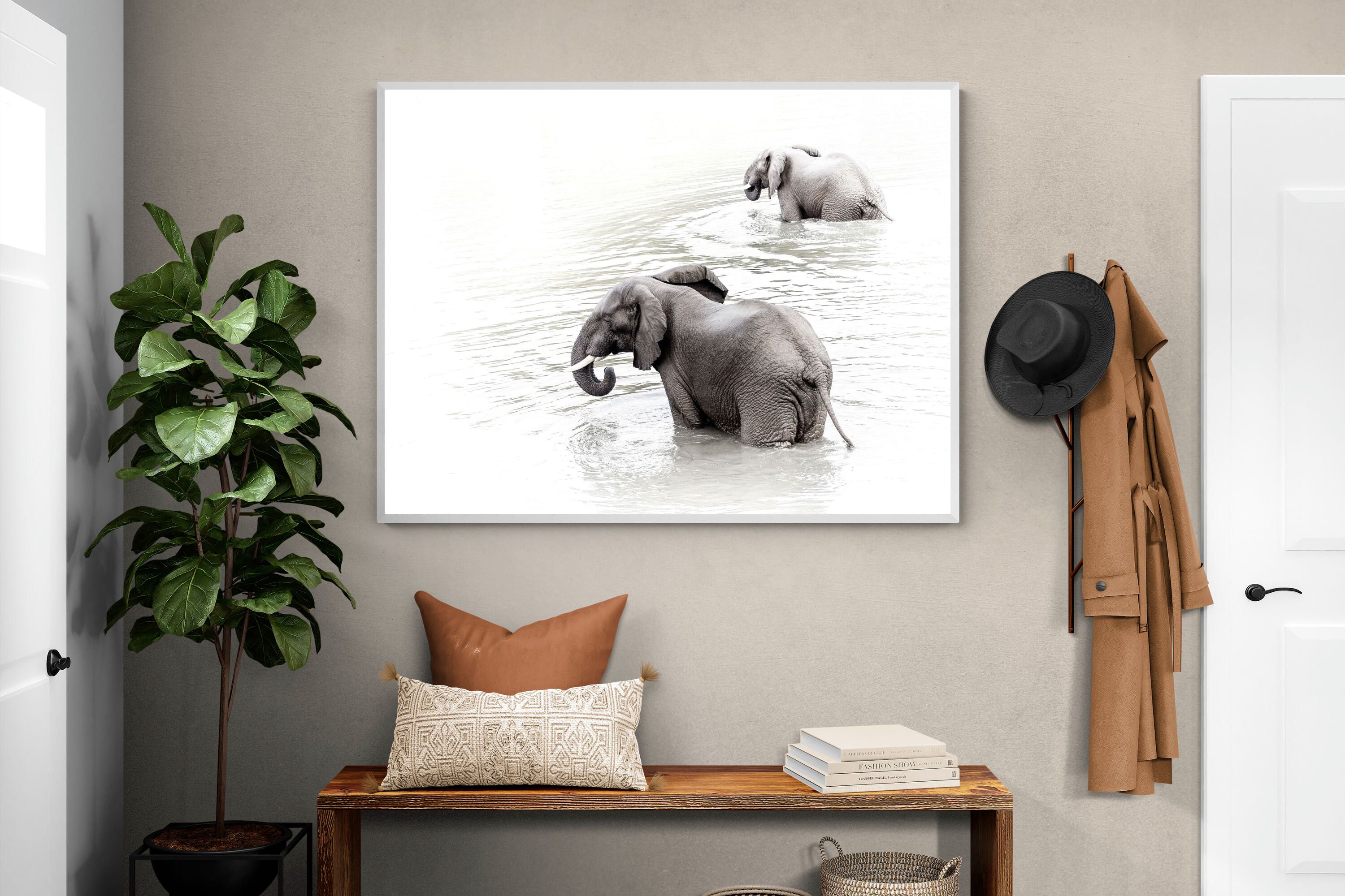 Pixalot Swimming Elephants (Landscape)