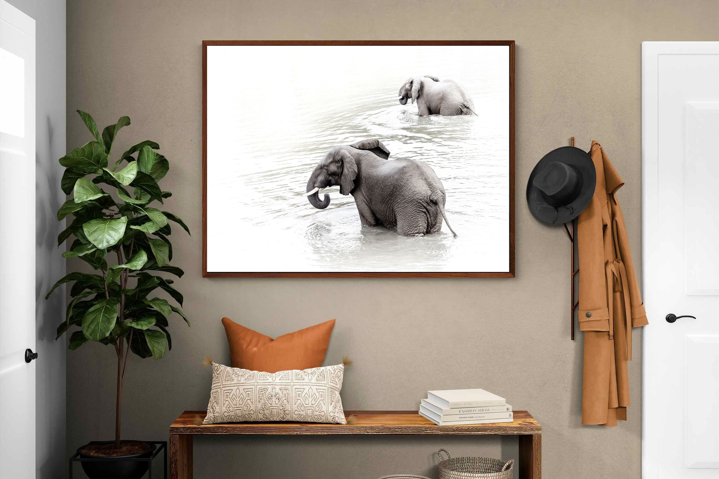 Pixalot Swimming Elephants (Landscape)
