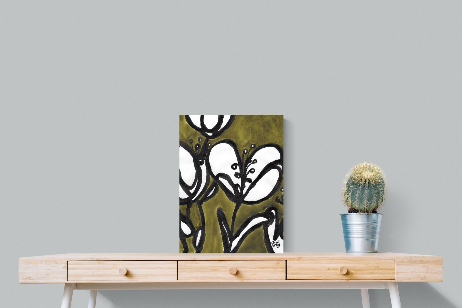 Pixalot Tulips In Moss Green