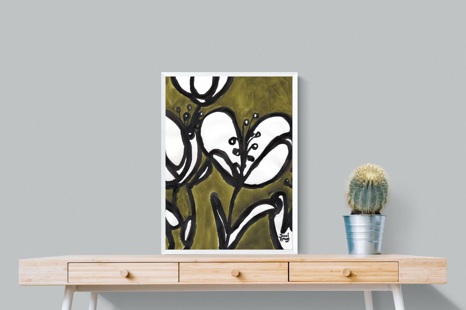 Pixalot Tulips In Moss Green
