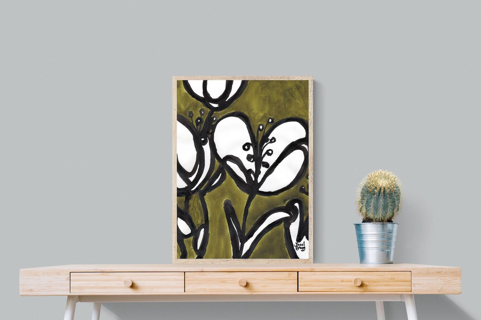 Pixalot Tulips In Moss Green