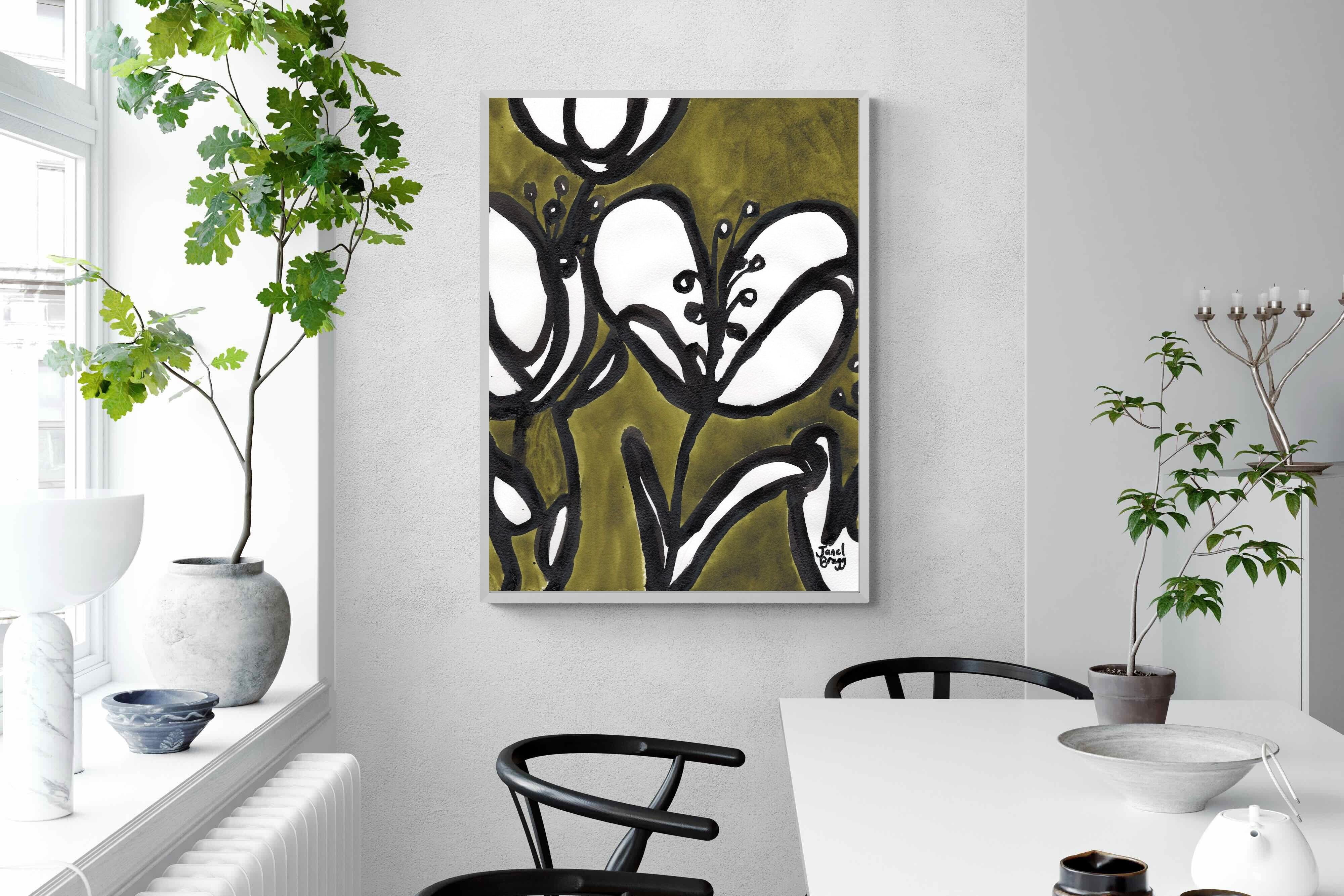 Pixalot Tulips In Moss Green