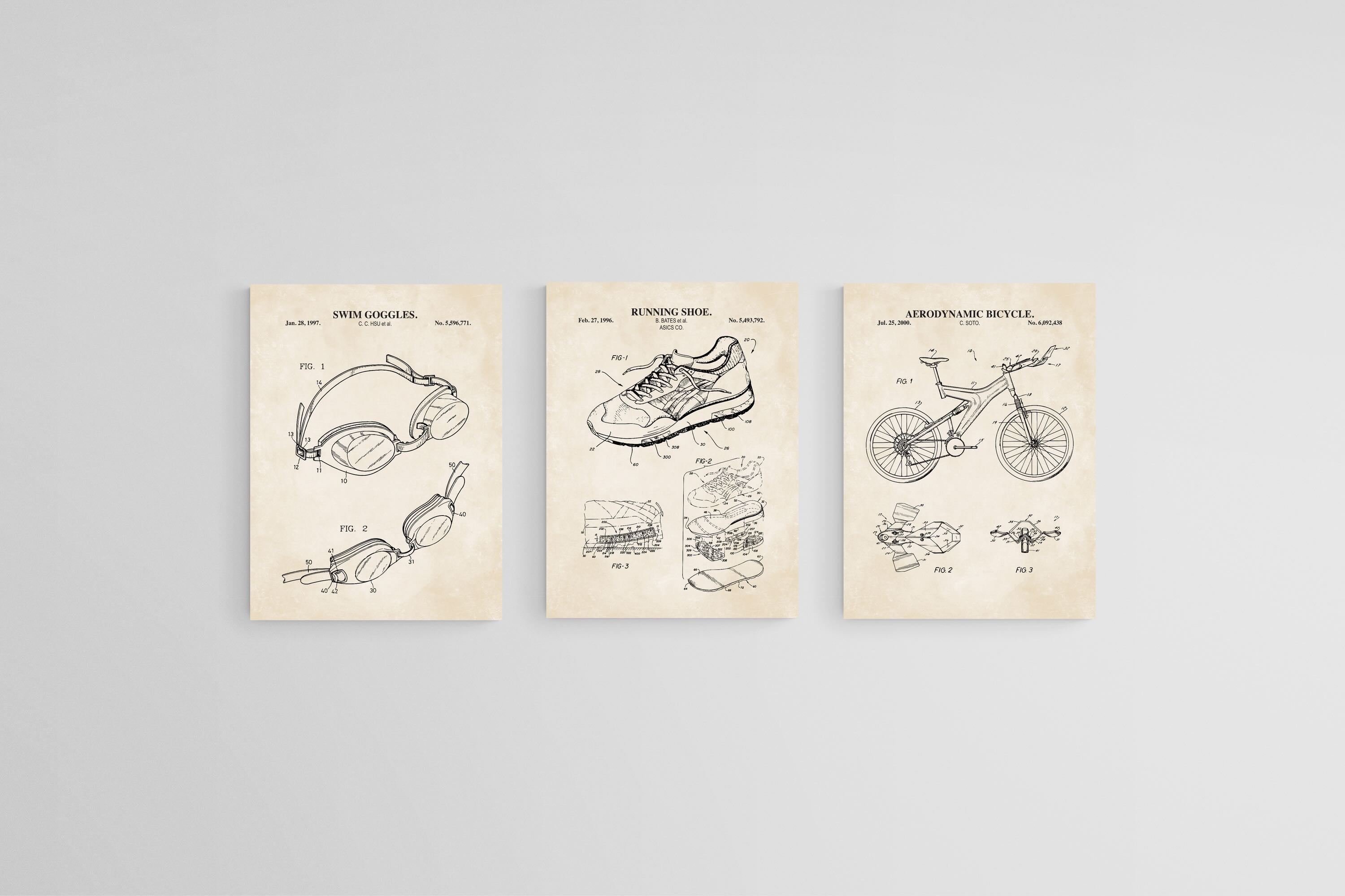 Vintage Triathlon Diagrams