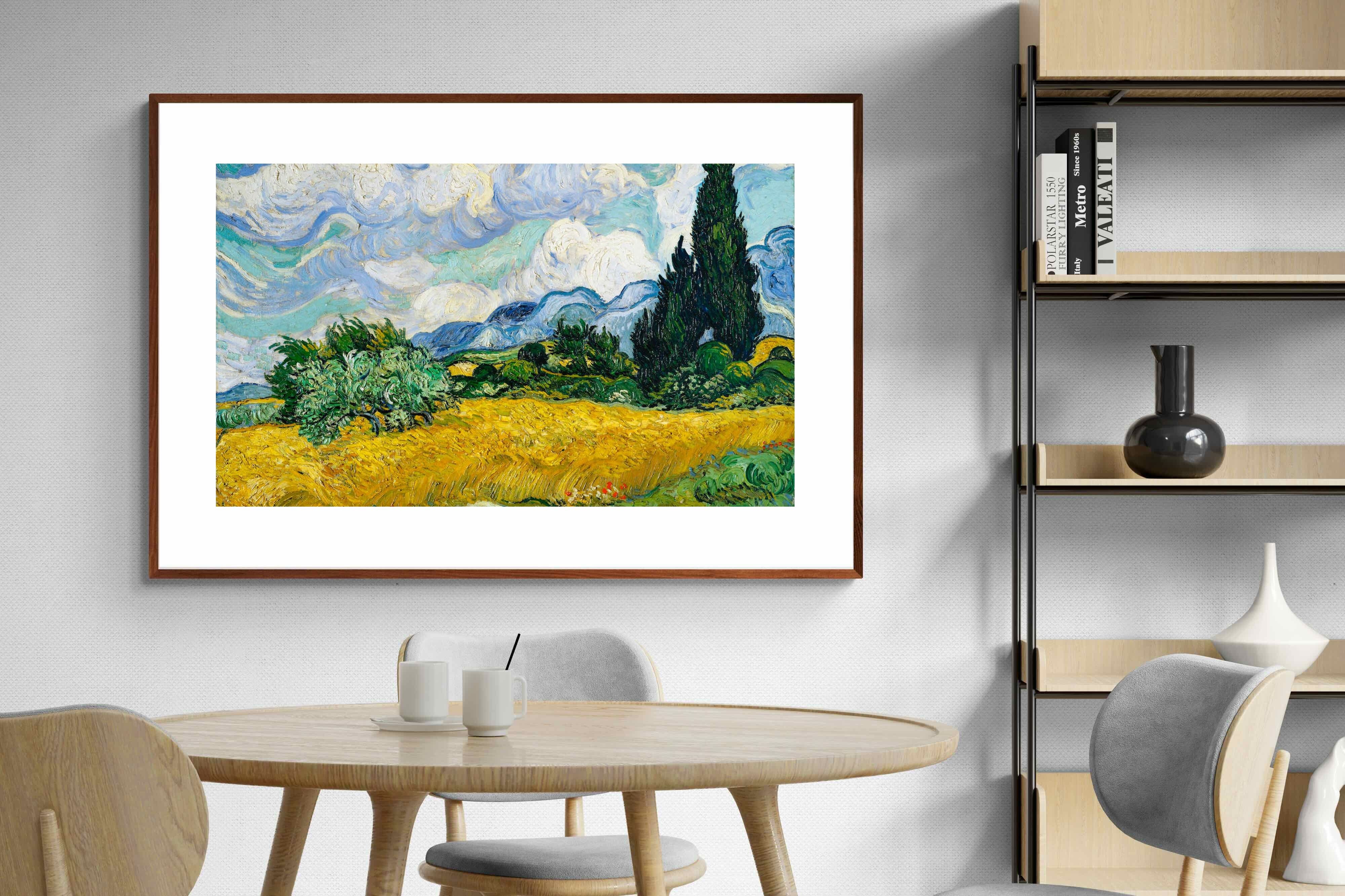 Pixalot Wheat Field with Cypresses