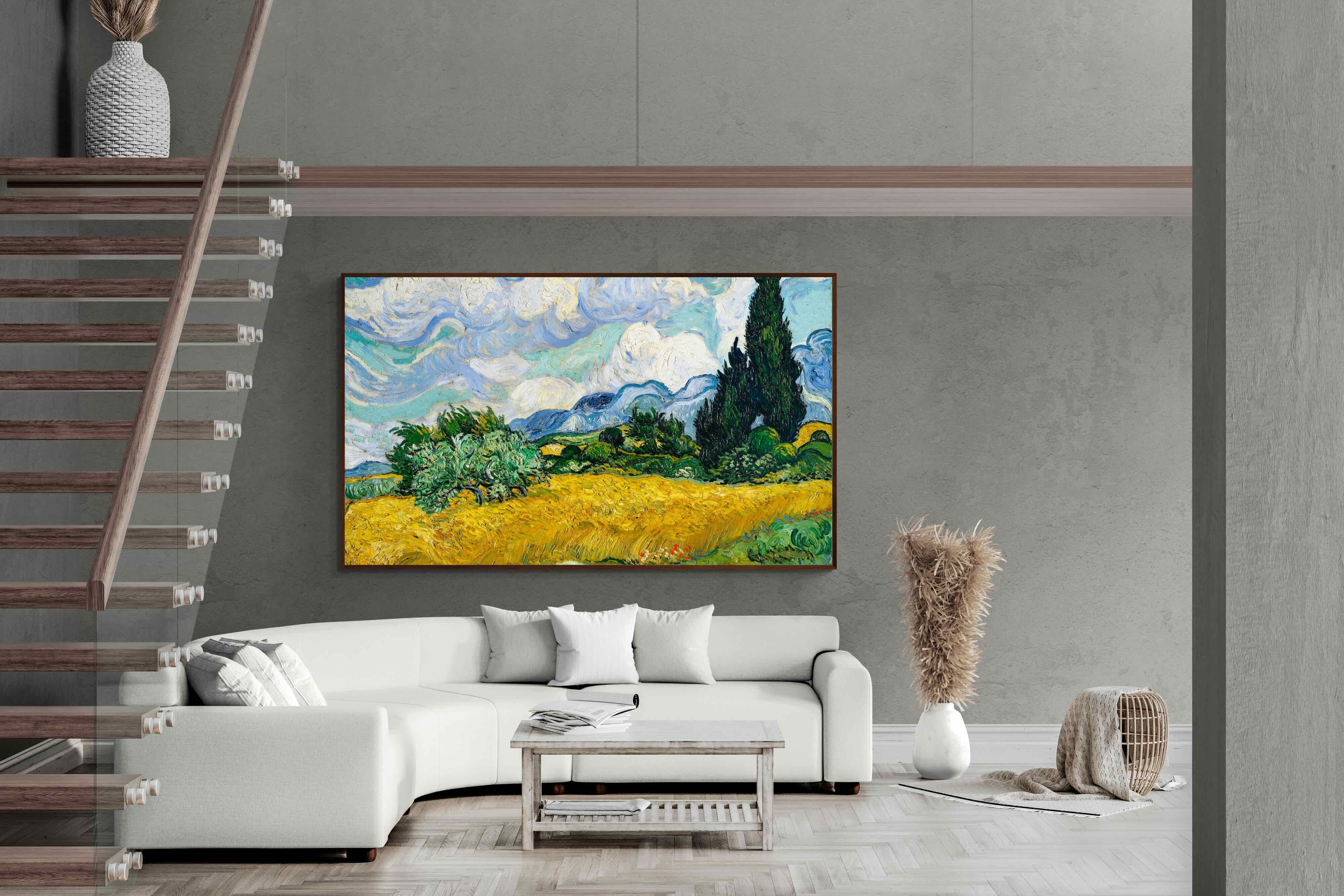 Pixalot Wheat Field with Cypresses