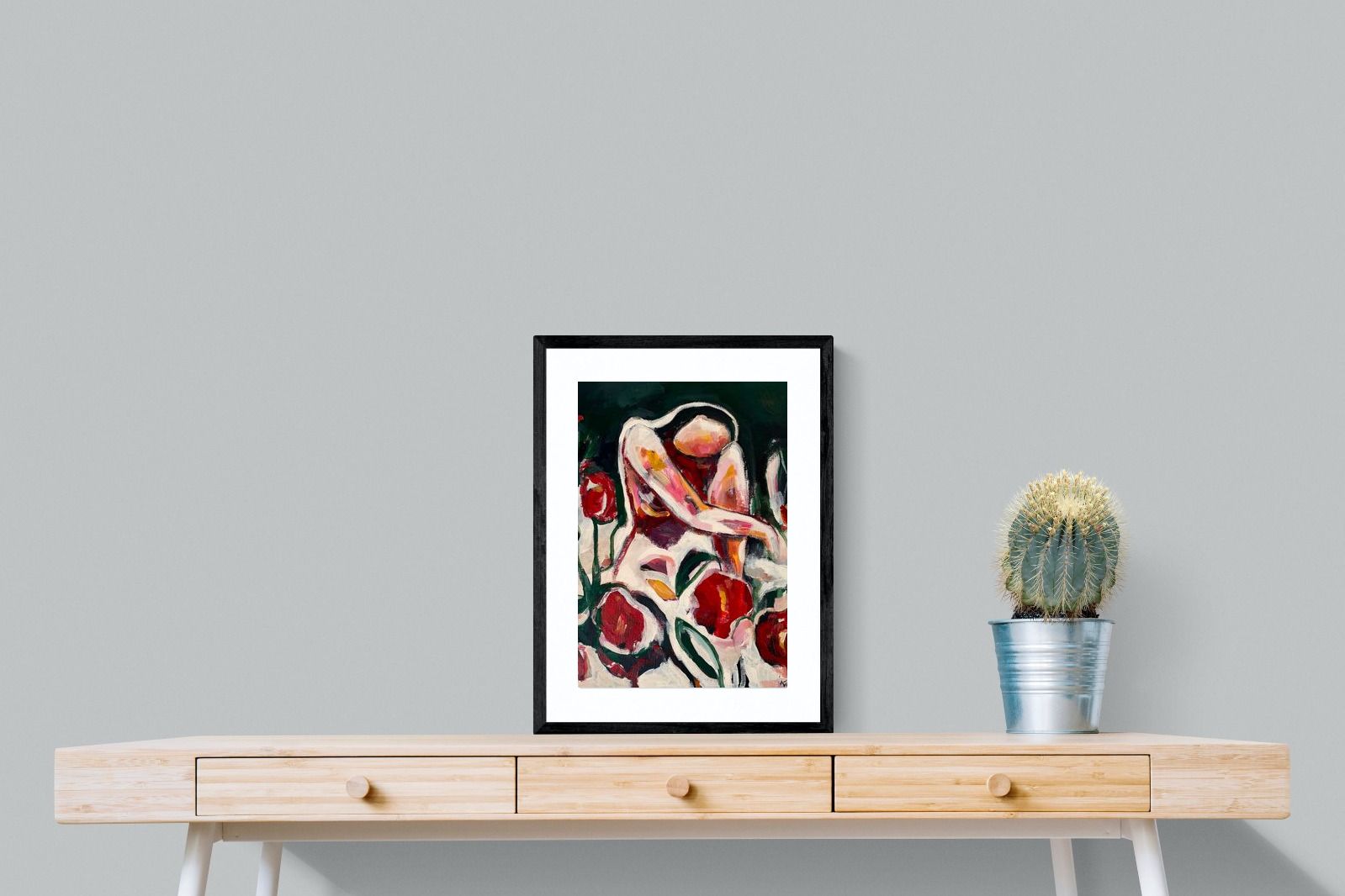 Pixalot Woman Among Red Flowers