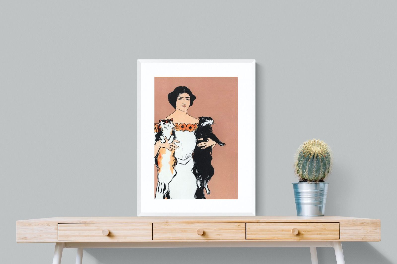 Pixalot Woman Holding Cats