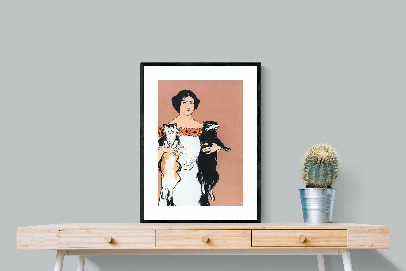 Pixalot Woman Holding Cats