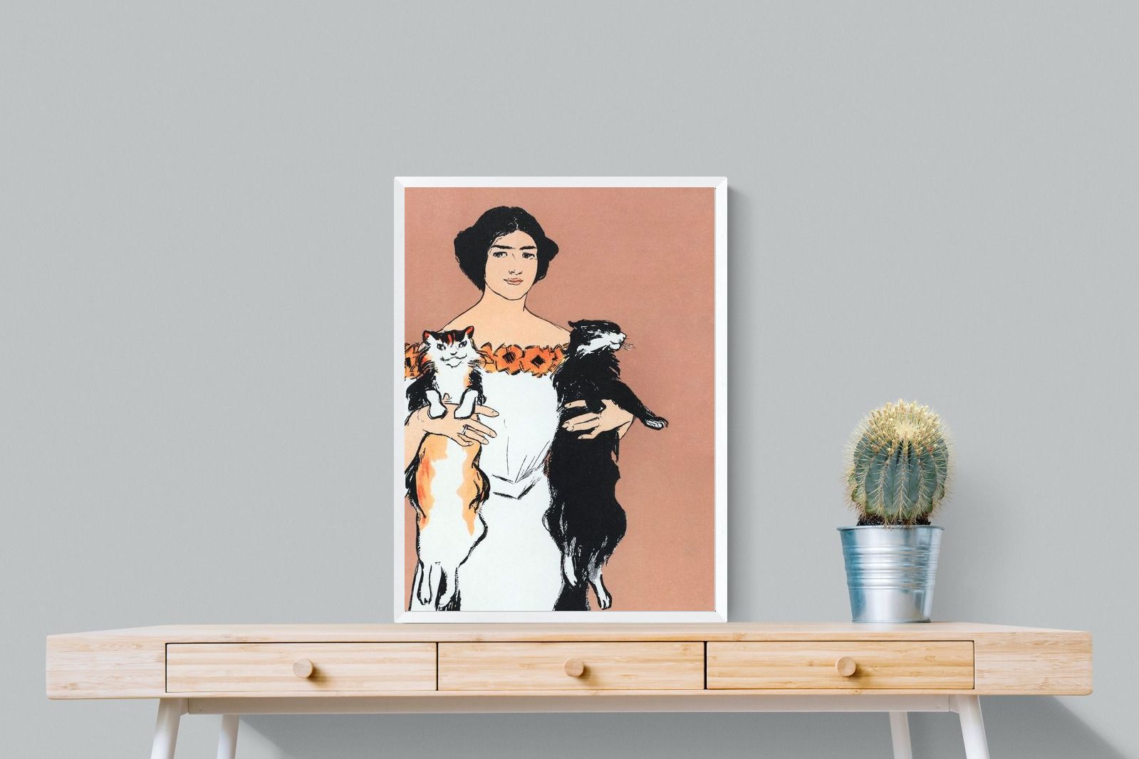 Pixalot Woman Holding Cats