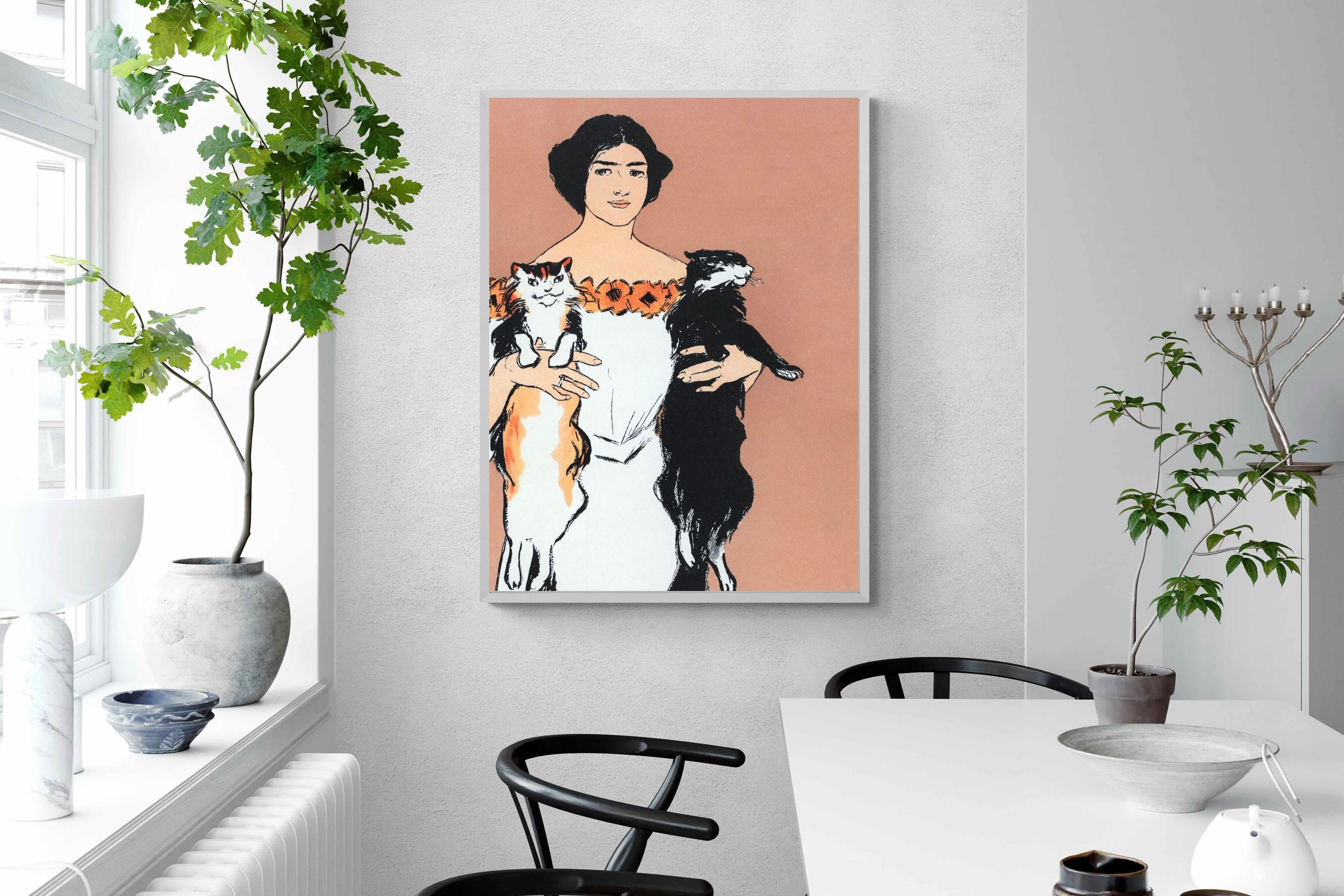 Pixalot Woman Holding Cats