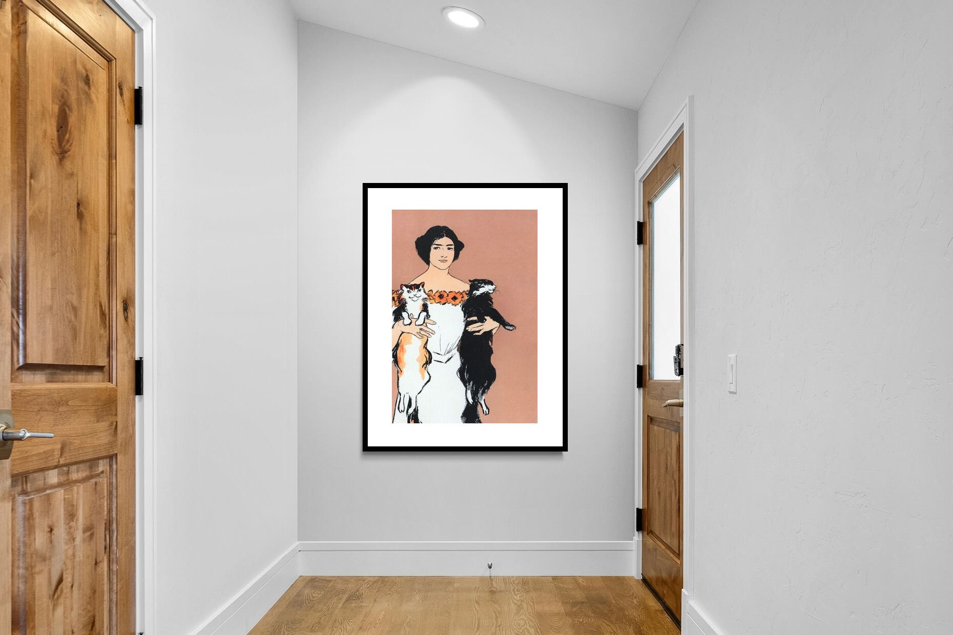 Pixalot Woman Holding Cats
