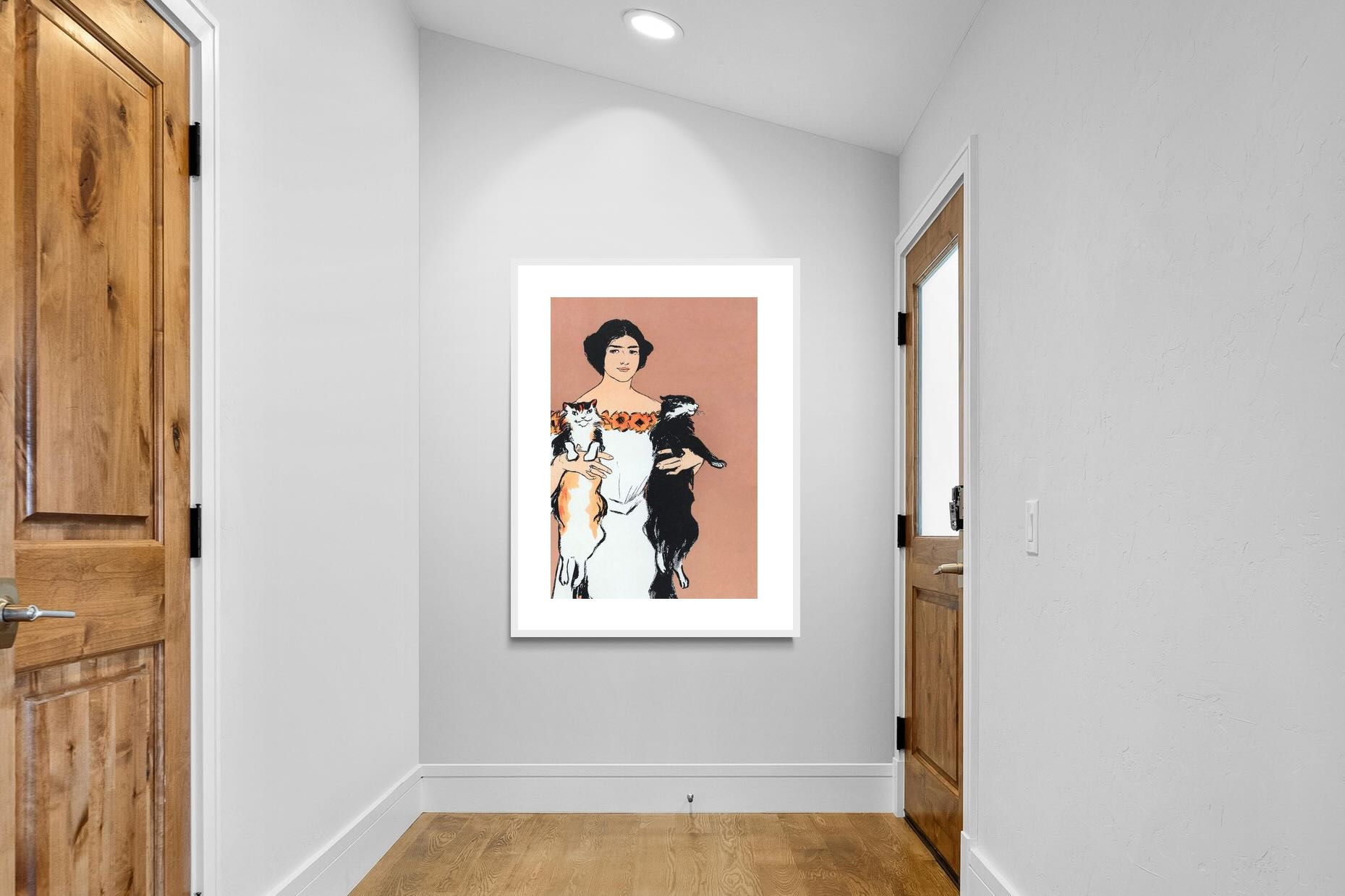 Pixalot Woman Holding Cats