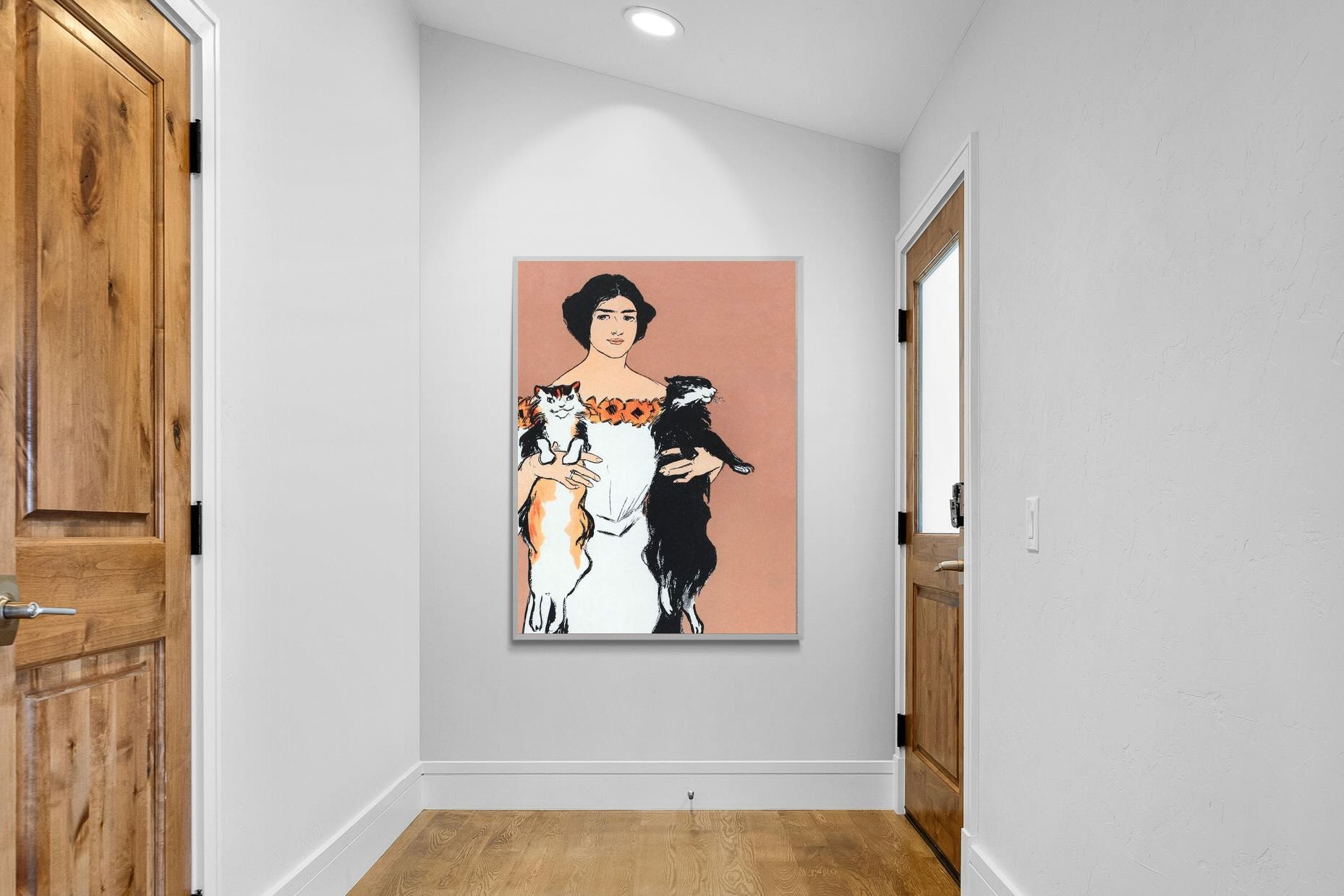 Pixalot Woman Holding Cats