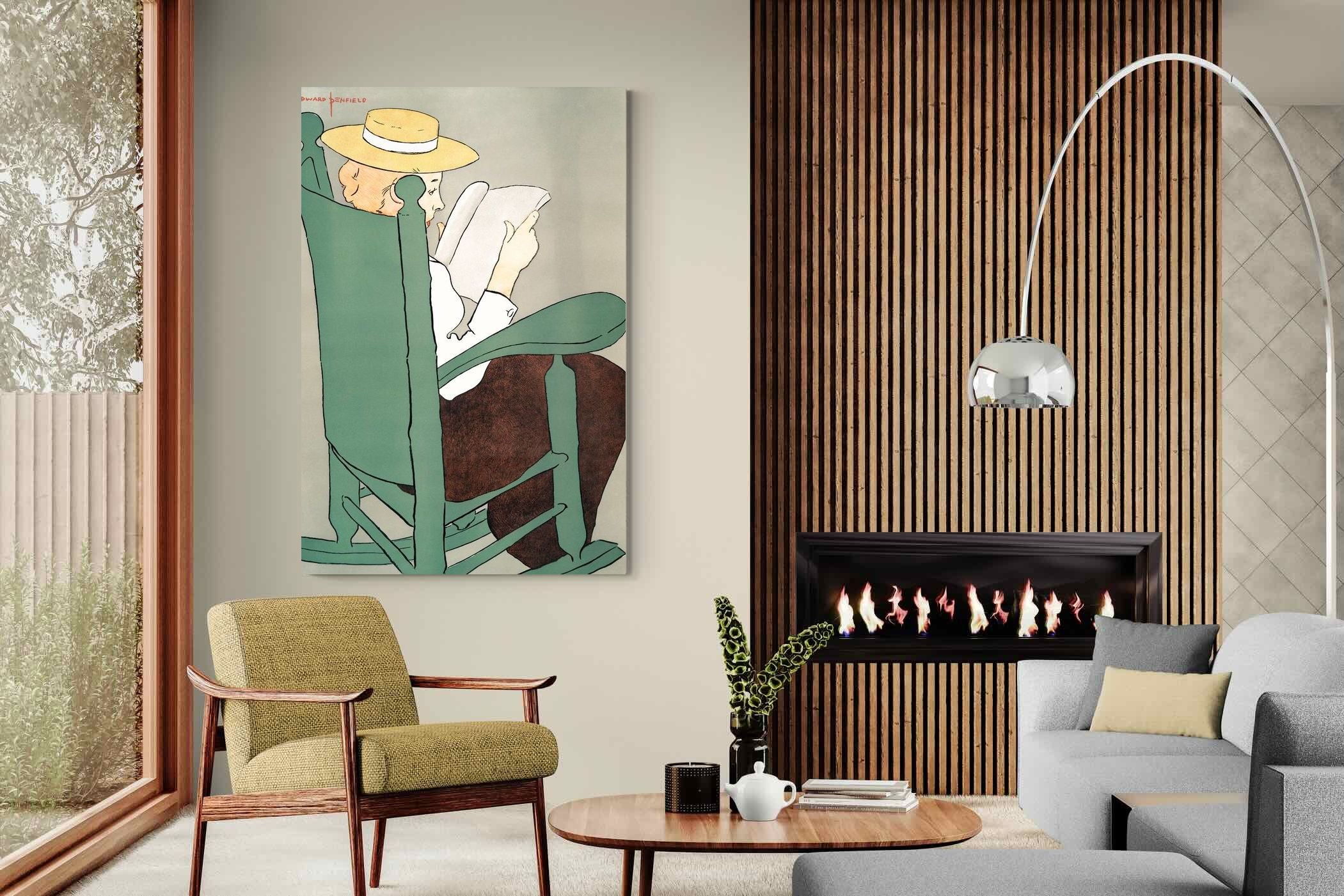 Pixalot Woman Reading in a Rocking Chair