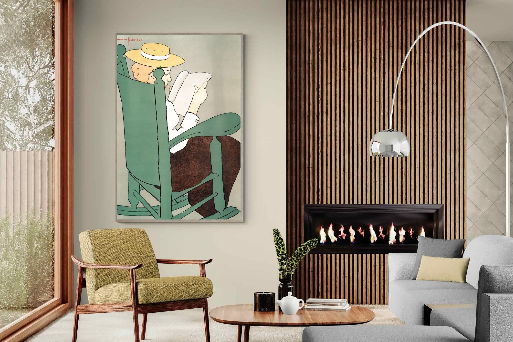 Pixalot Woman Reading in a Rocking Chair