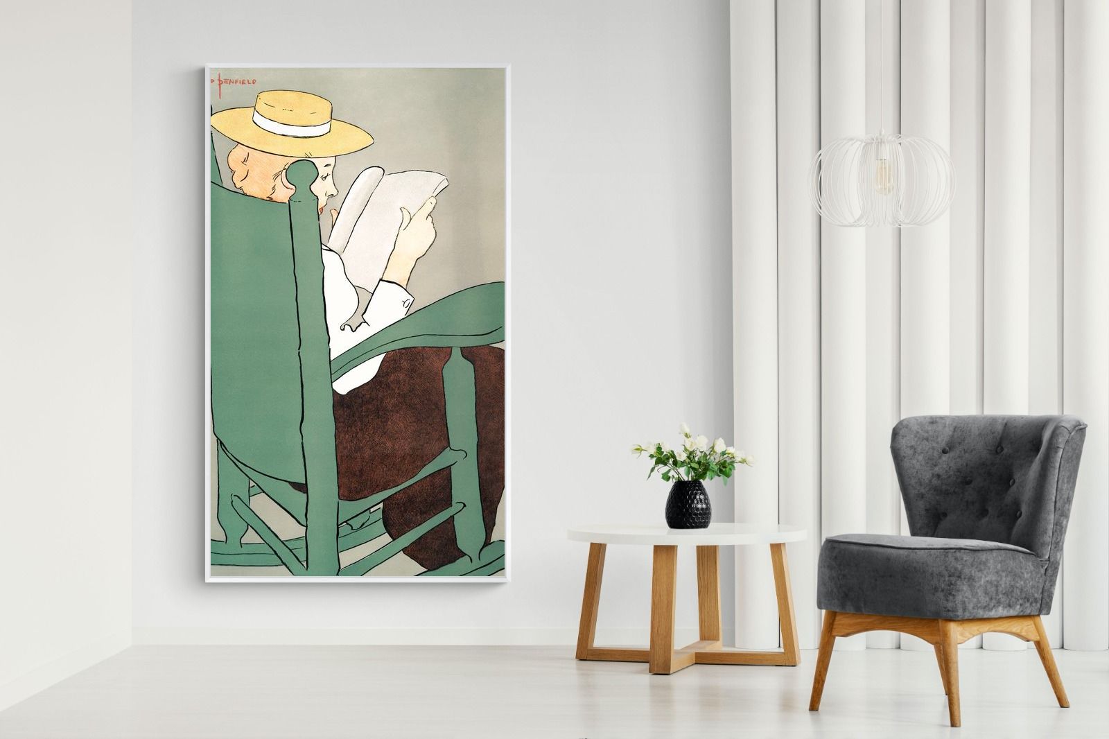 Pixalot Woman Reading in a Rocking Chair