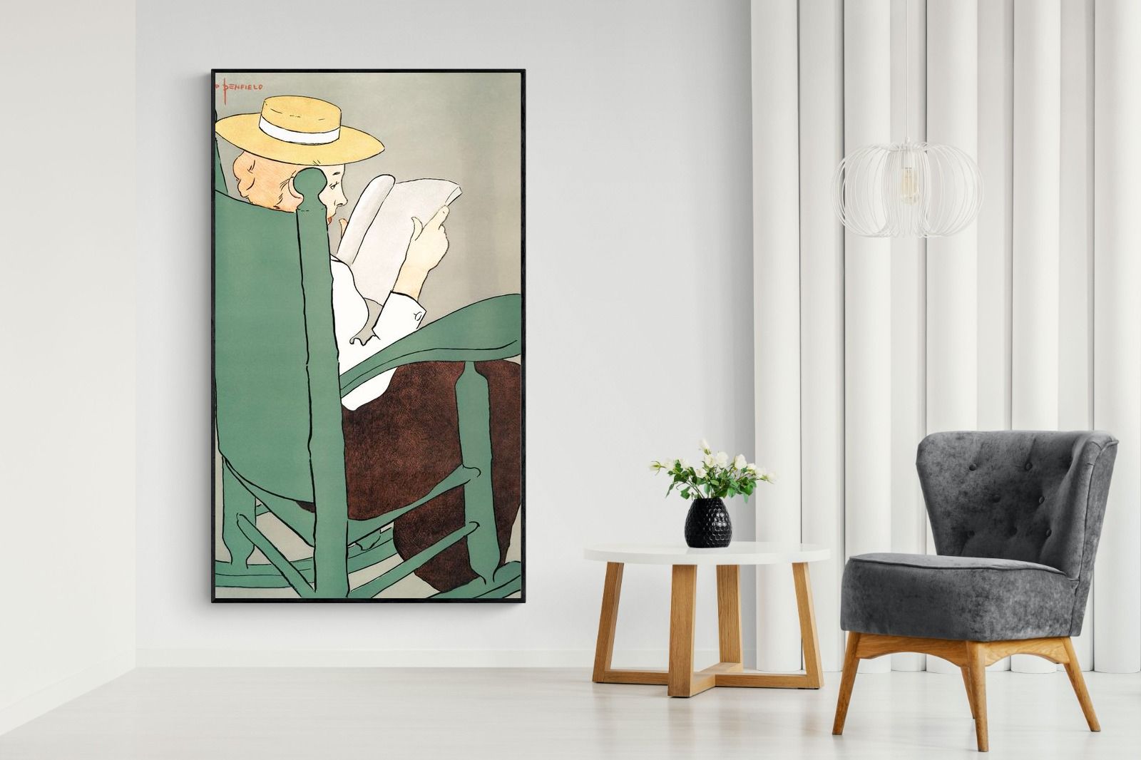Pixalot Woman Reading in a Rocking Chair
