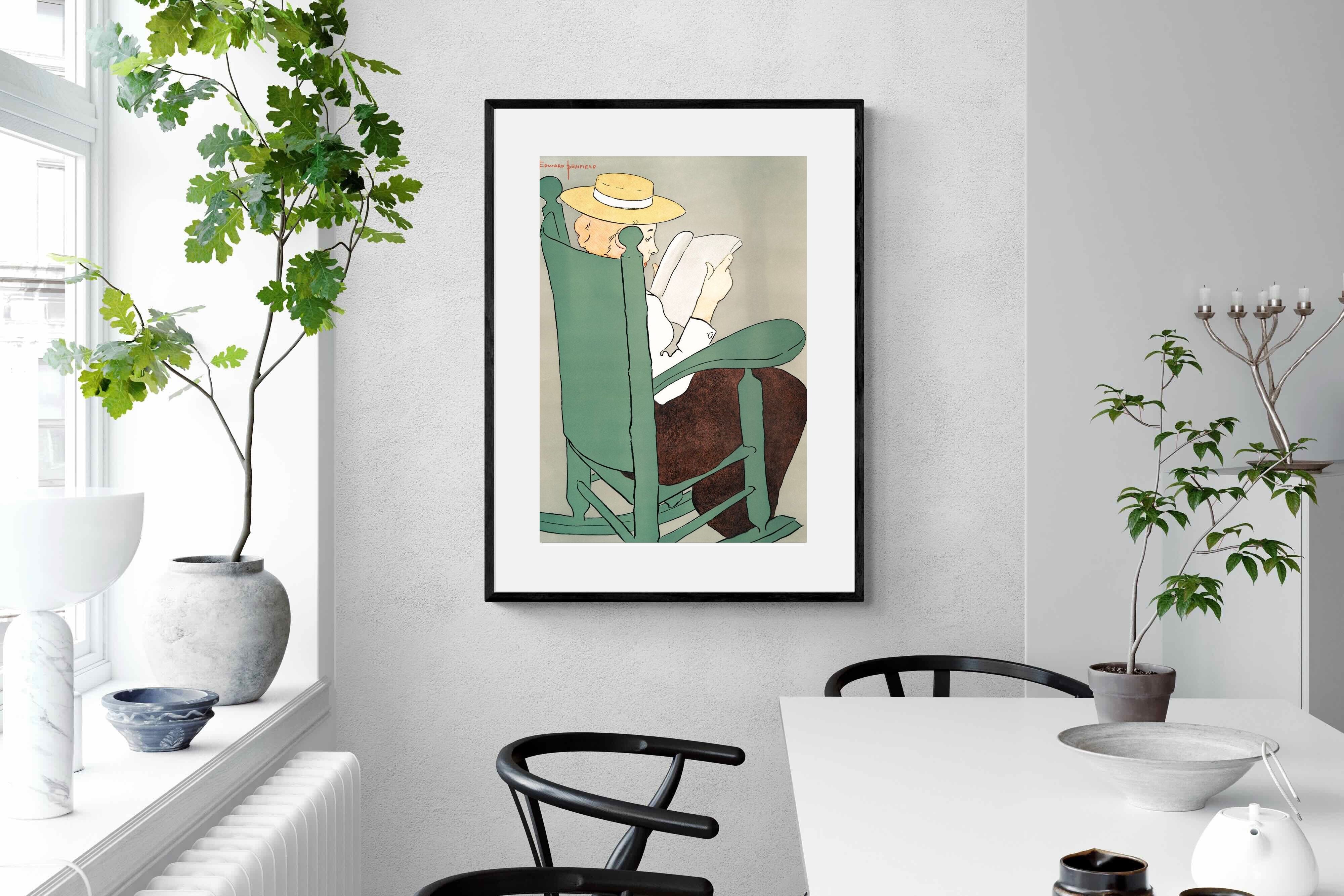 Pixalot Woman Reading in a Rocking Chair