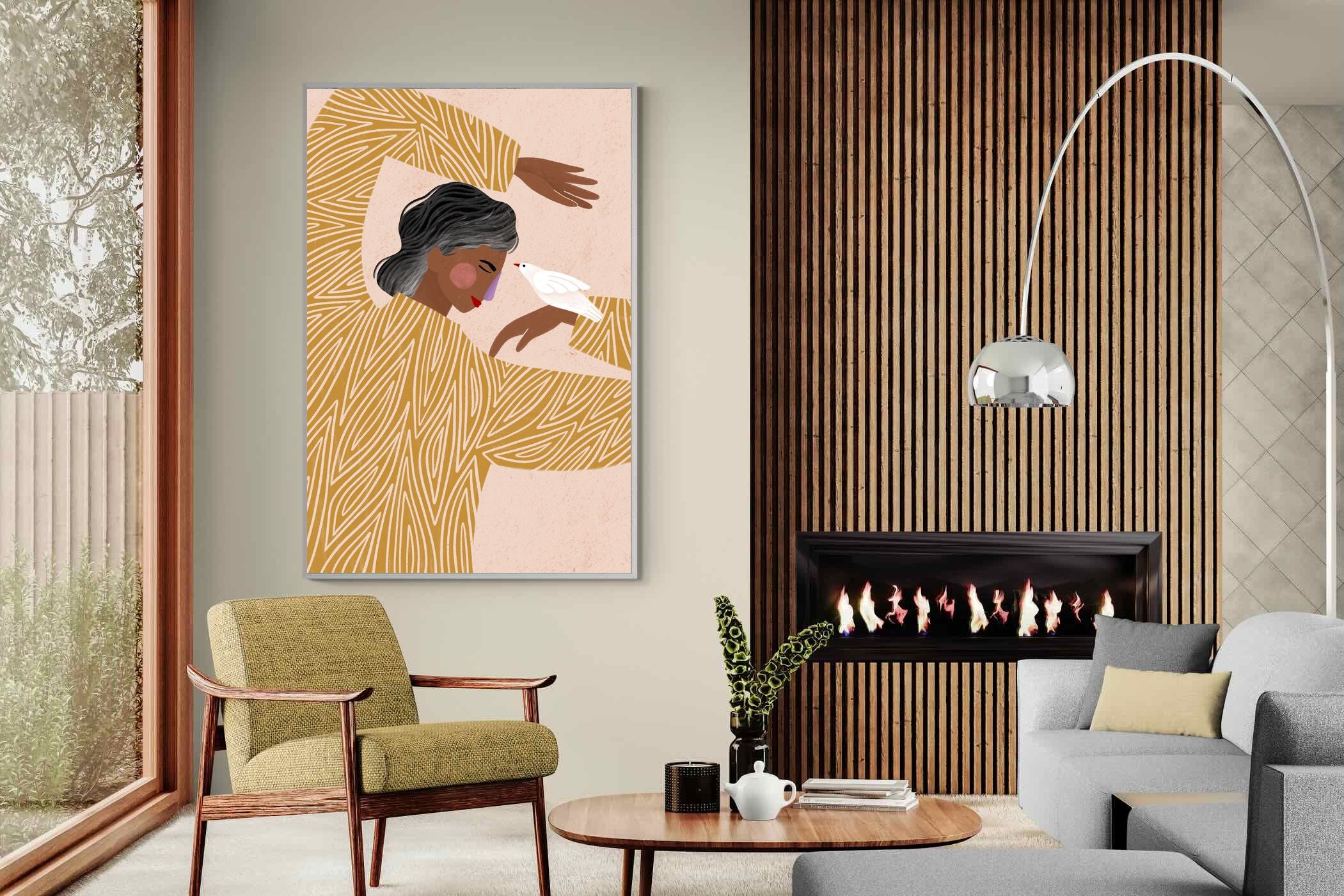 Pixalot Woman With A Bird