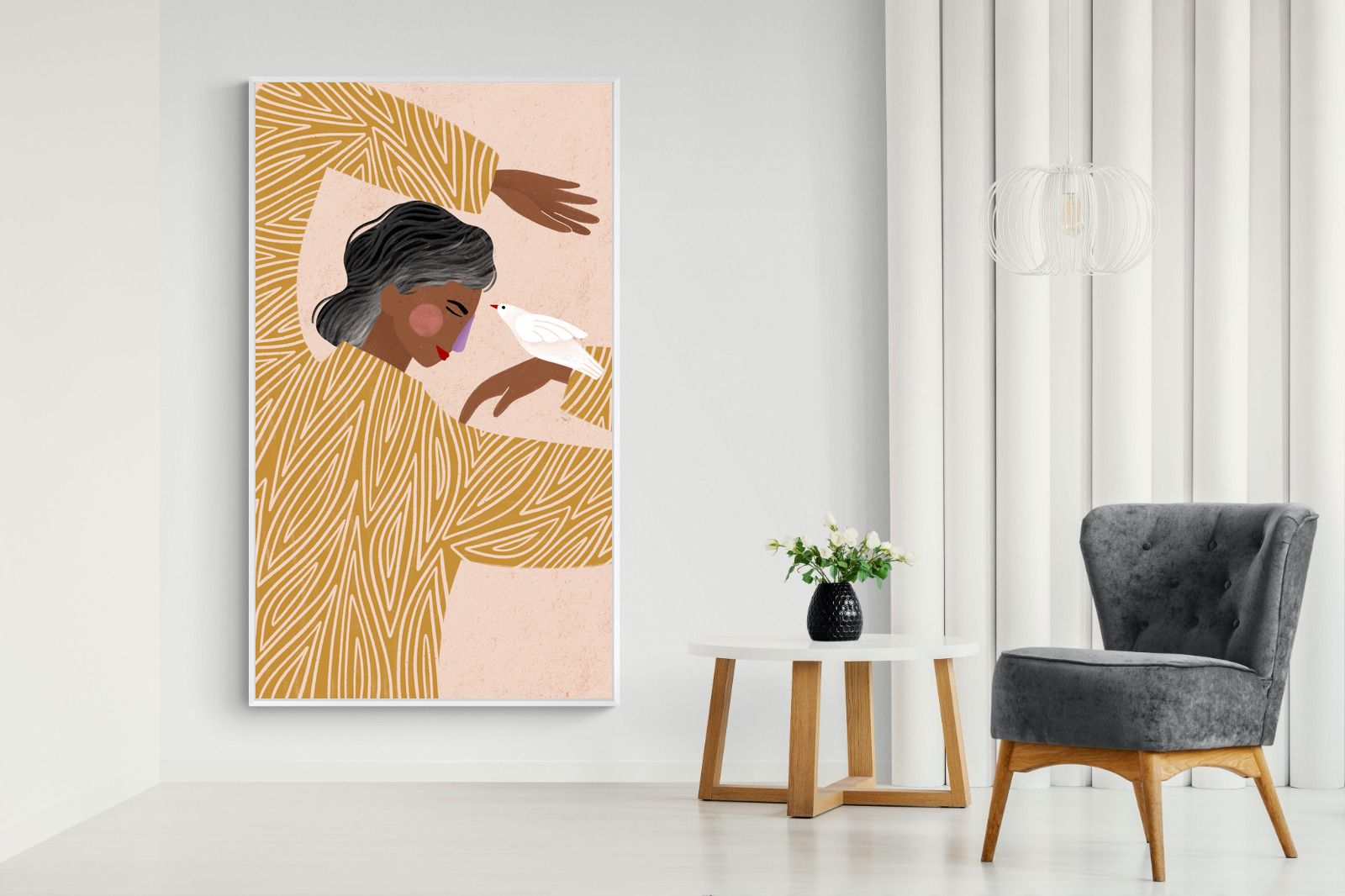 Pixalot Woman With A Bird