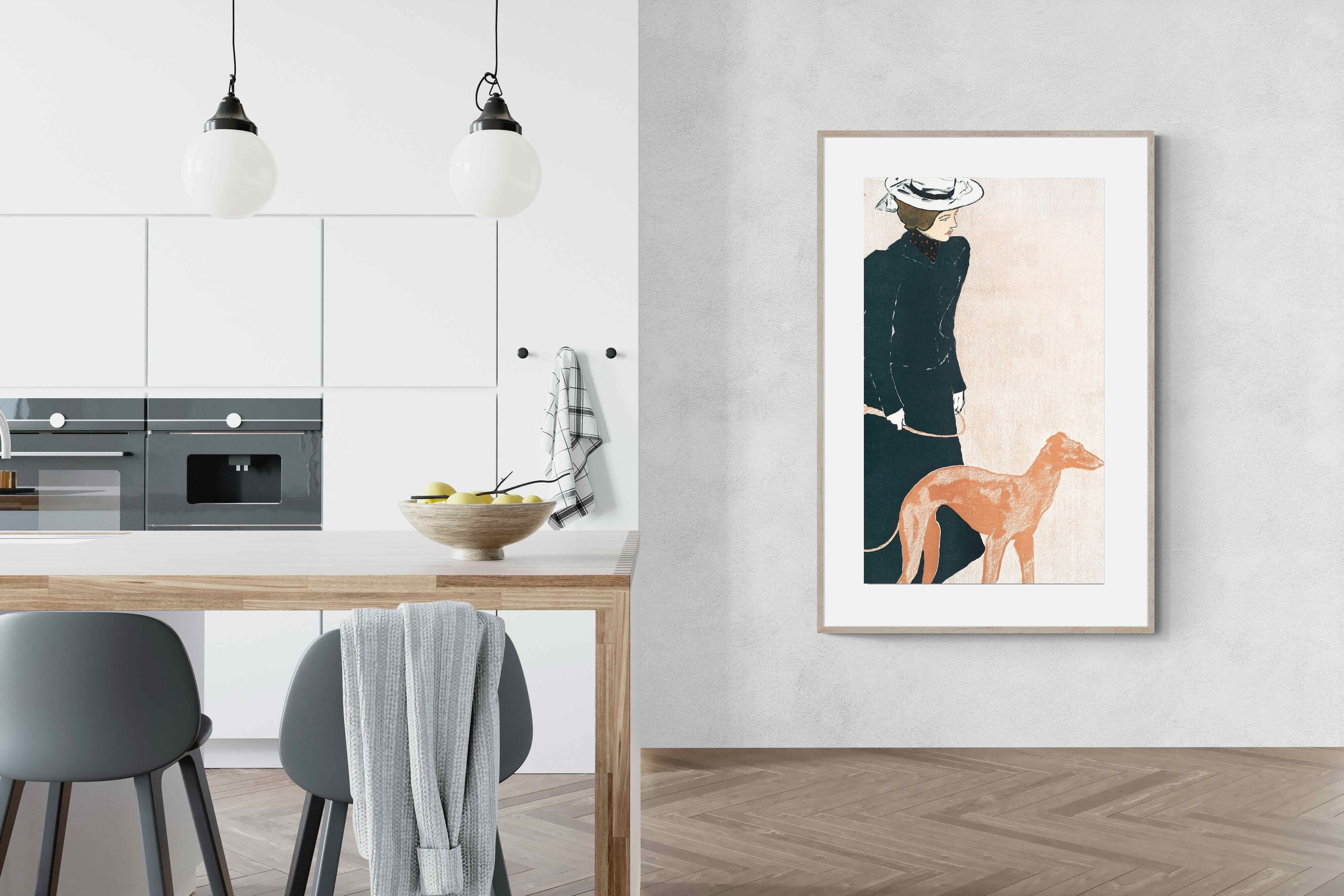 Pixalot Woman with Greyhound