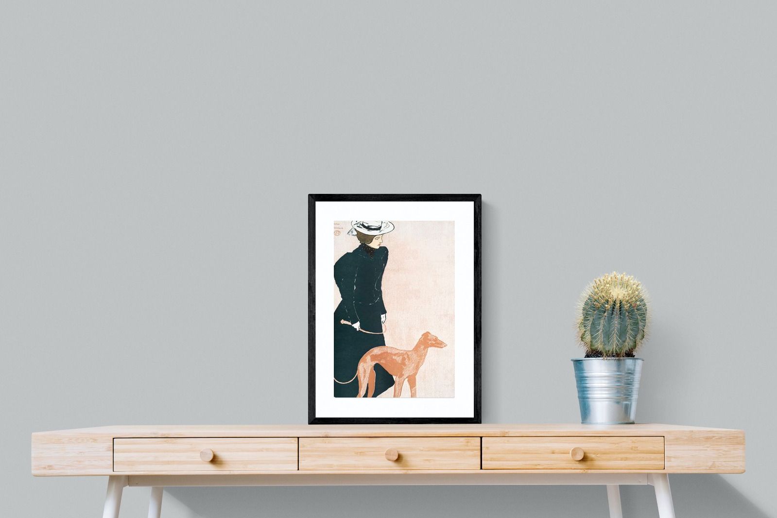 Pixalot Woman with Greyhound