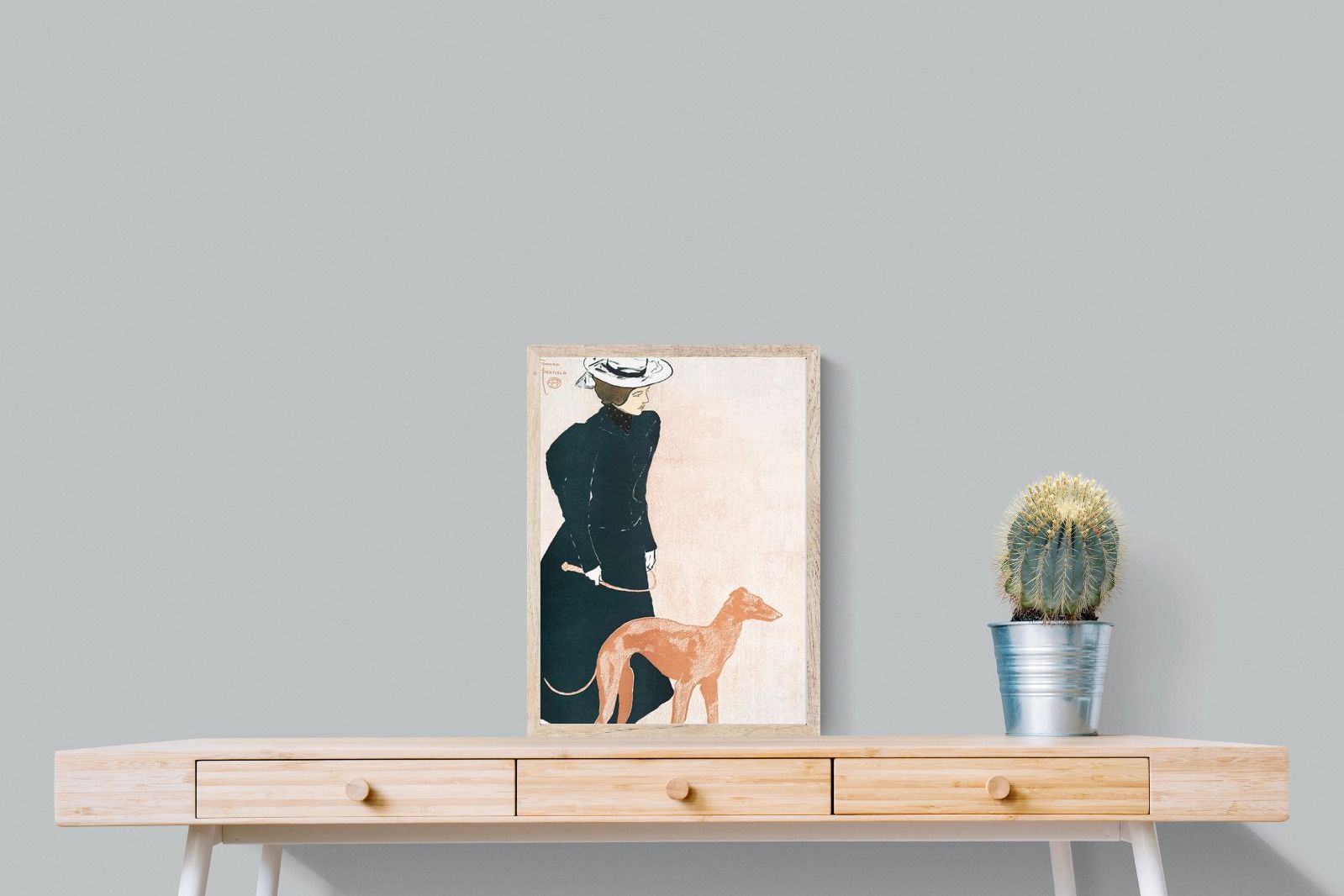 Pixalot Woman with Greyhound