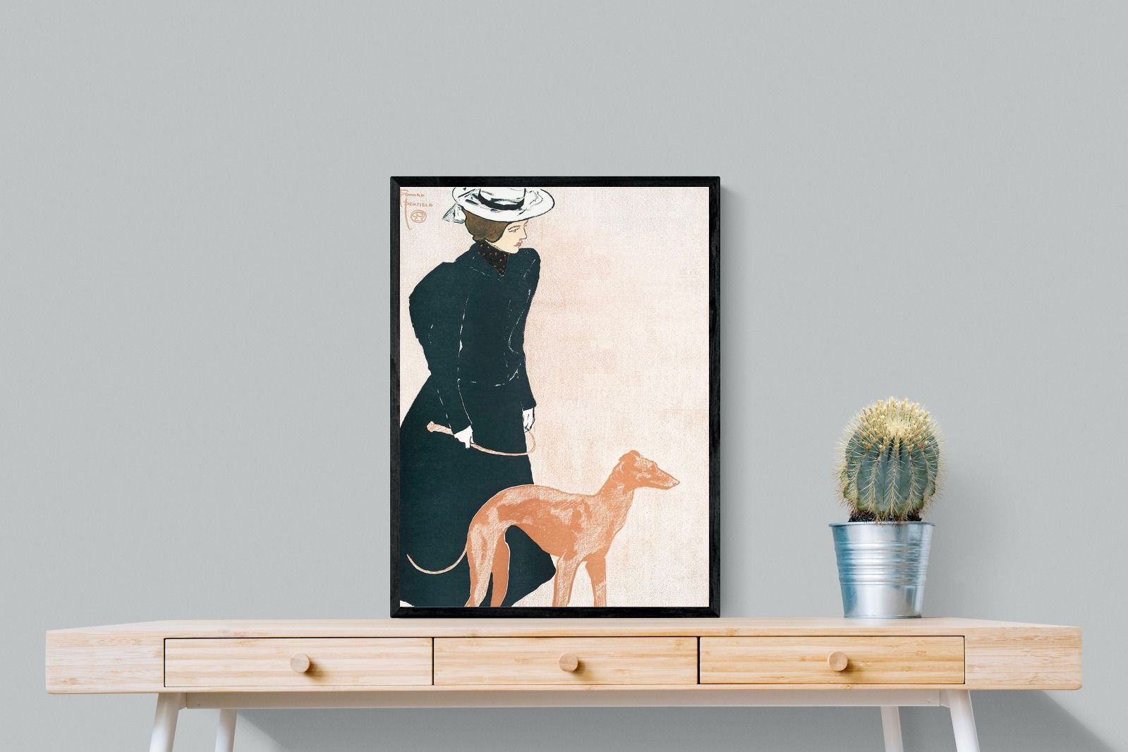 Pixalot Woman with Greyhound