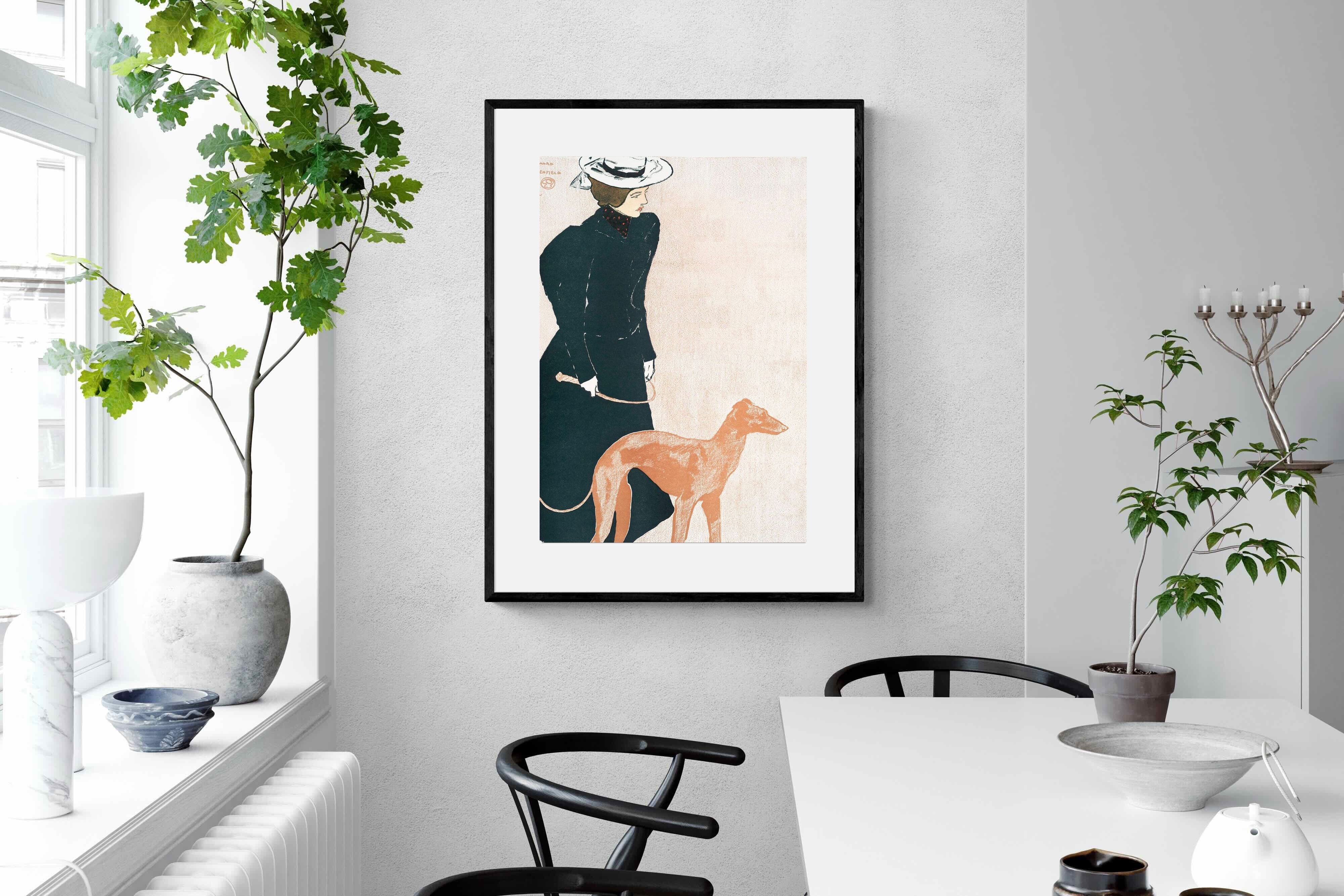 Pixalot Woman with Greyhound