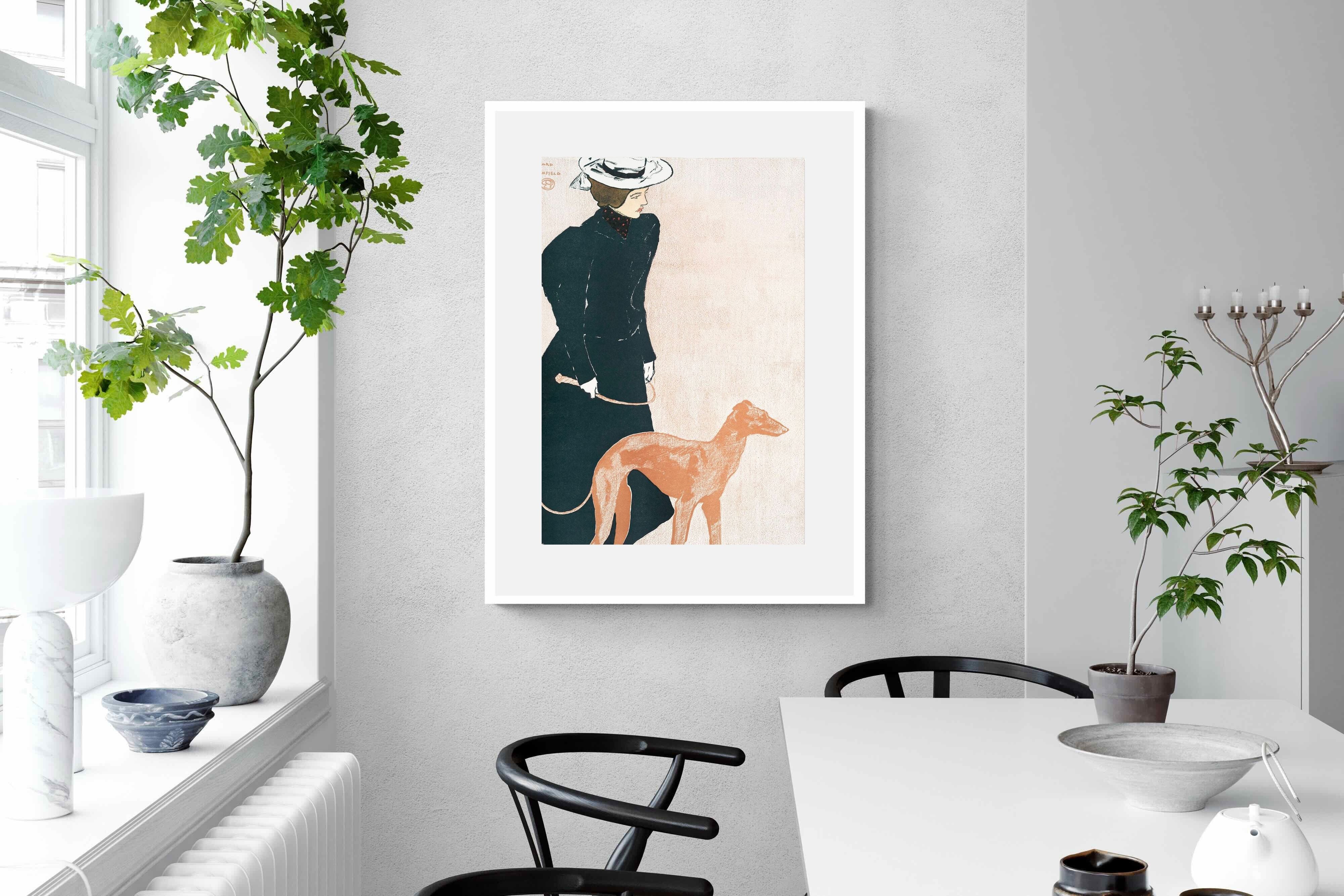 Pixalot Woman with Greyhound
