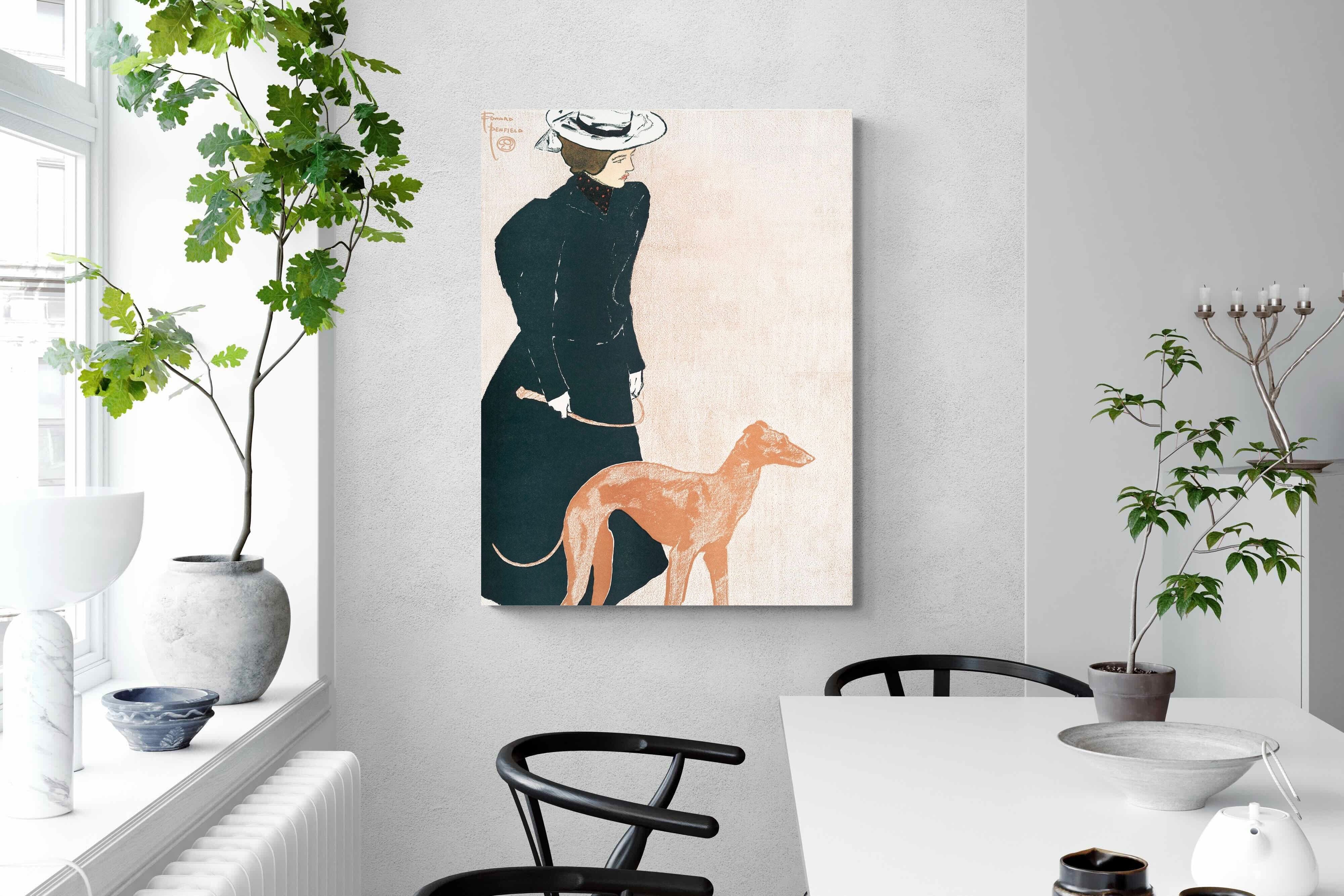 Pixalot Woman with Greyhound