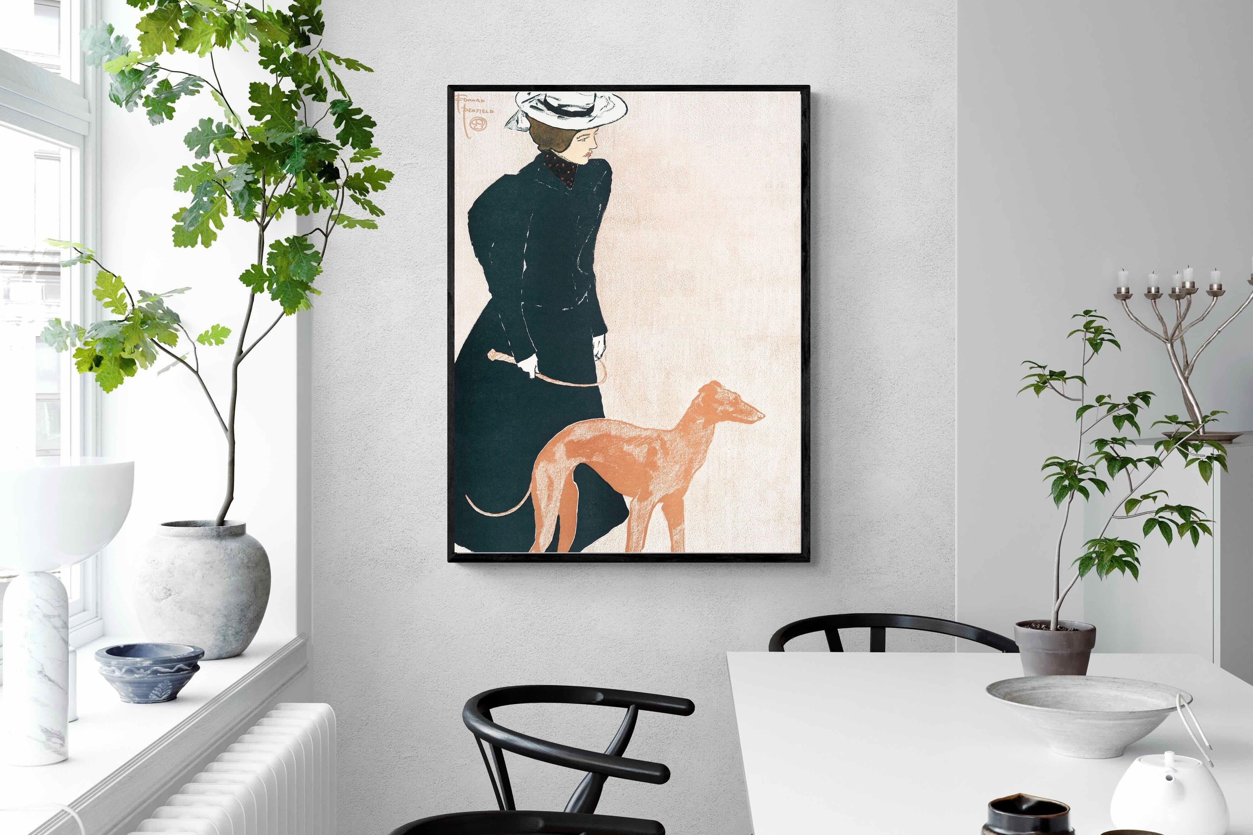 Pixalot Woman with Greyhound