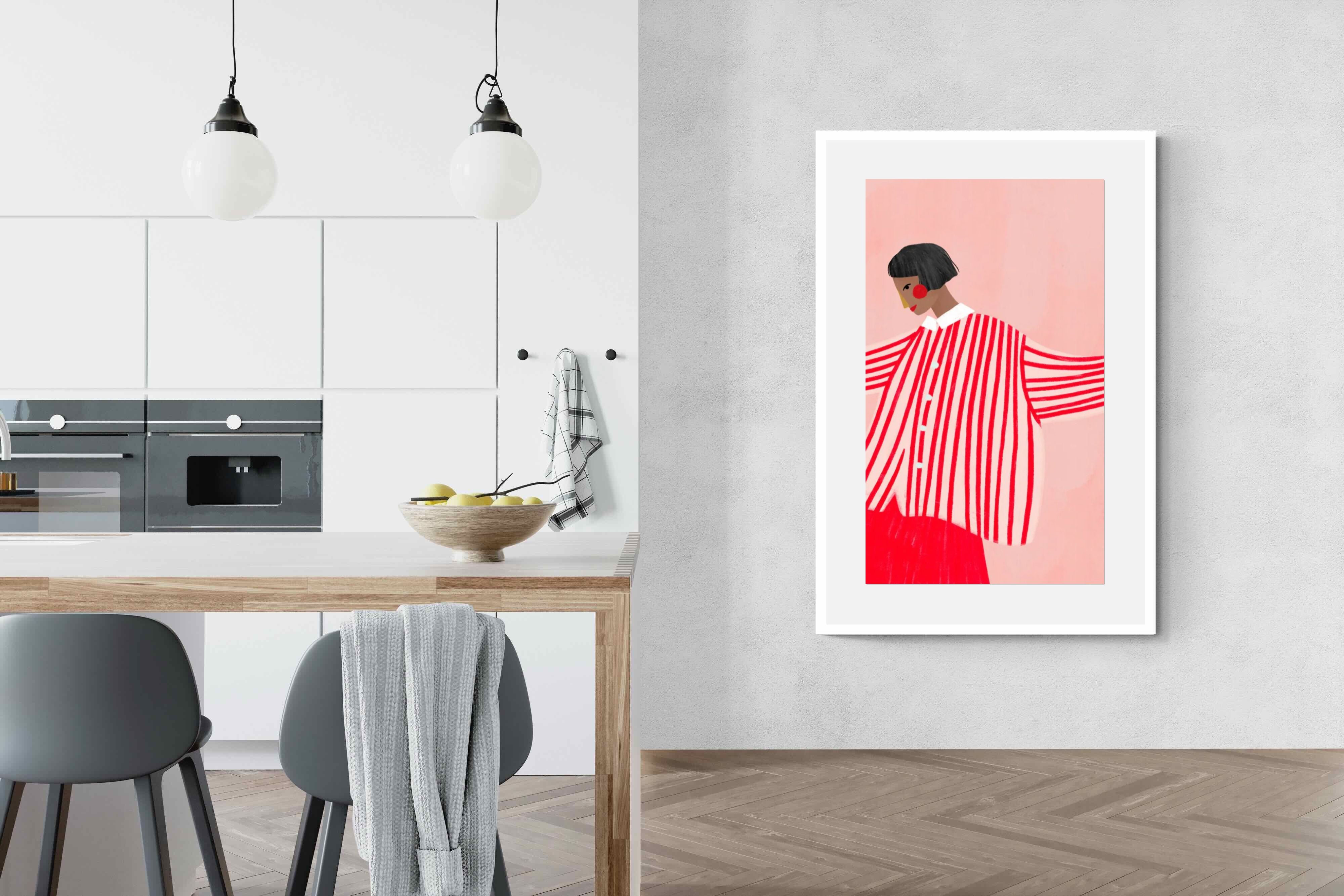 Pixalot Woman With Red Stripes