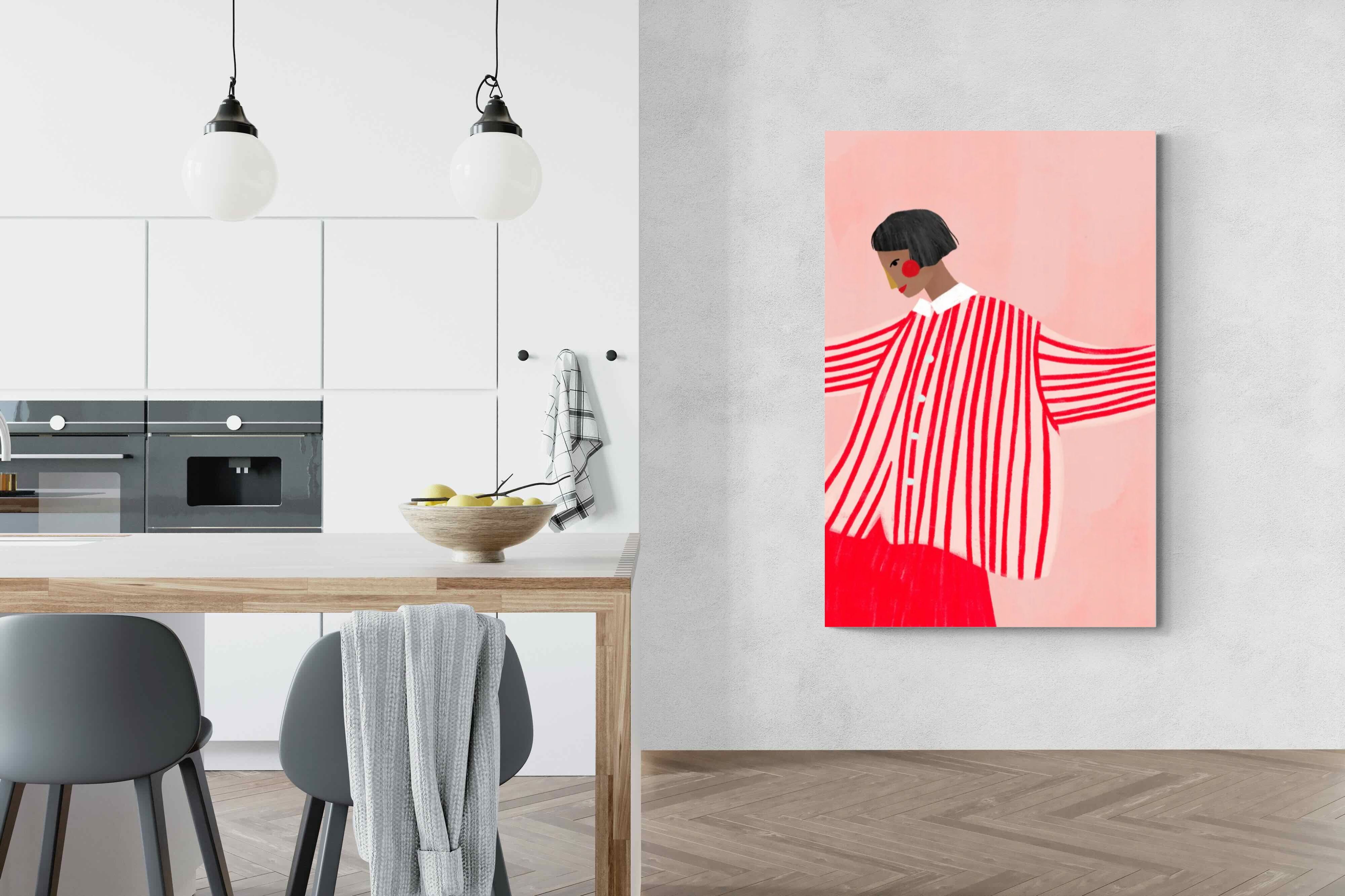 Pixalot Woman With Red Stripes