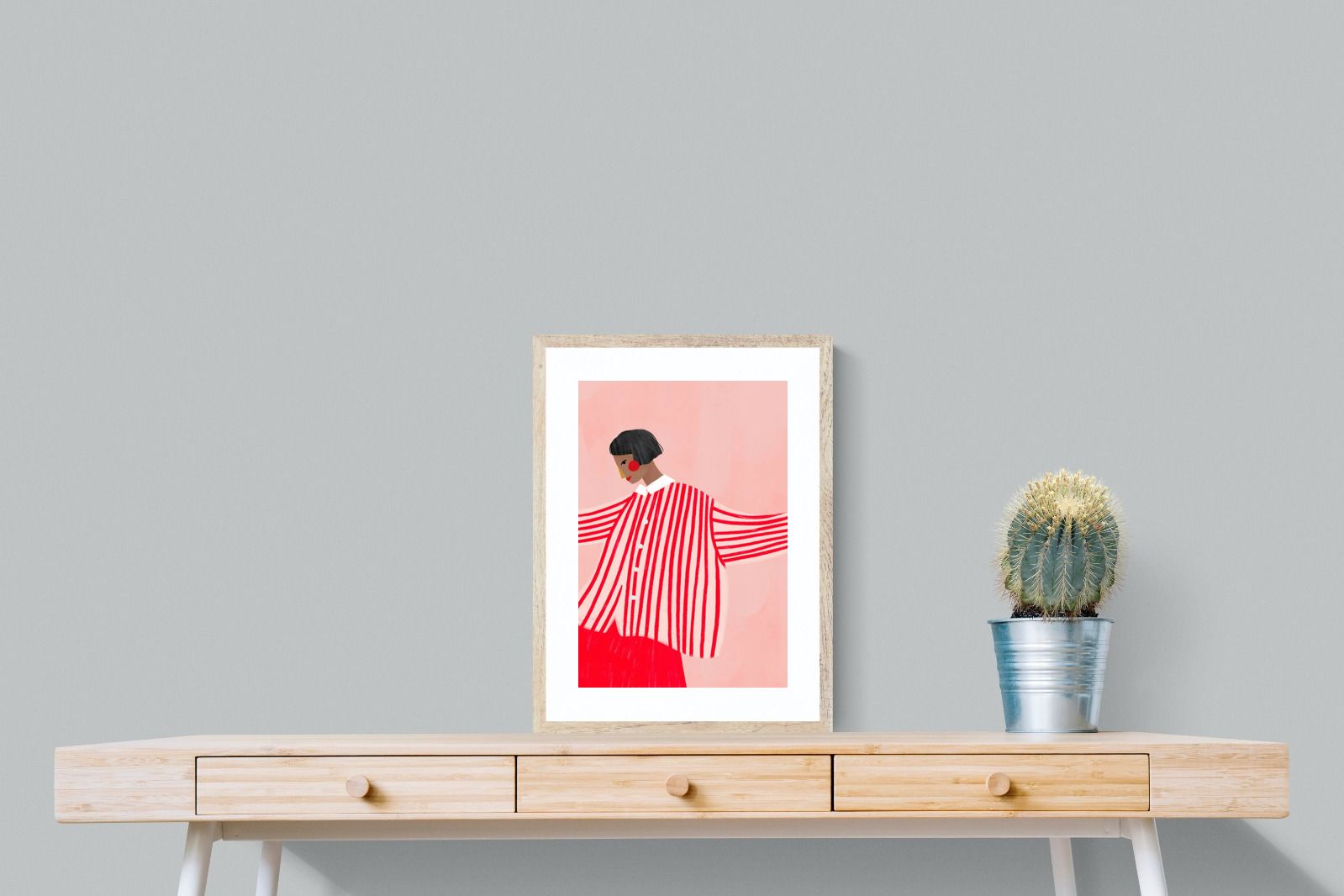 Pixalot Woman With Red Stripes