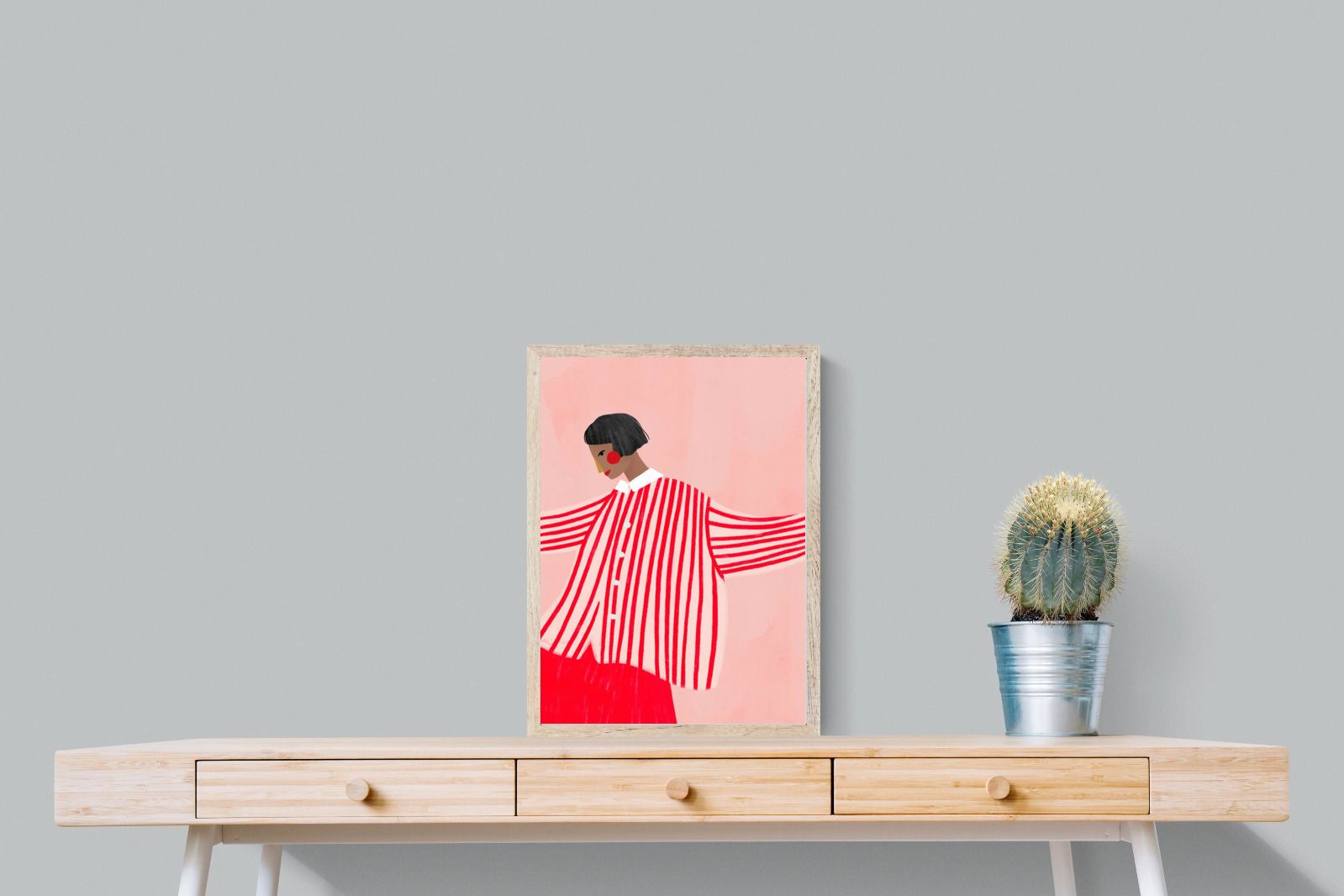 Pixalot Woman With Red Stripes